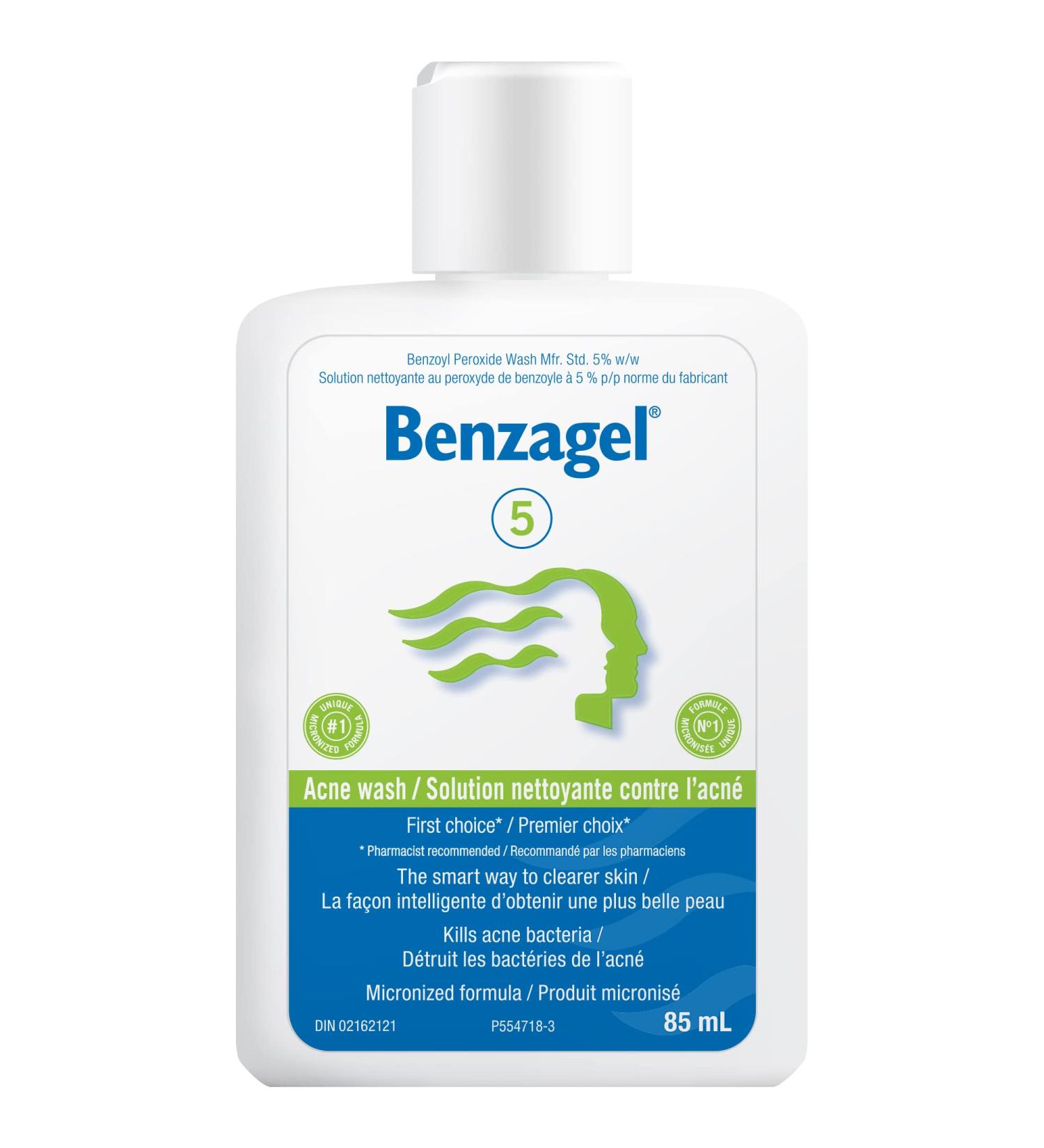 Benzagel 5% Benzoyl Peroxide Acne Wash 85 Milliliters - Buy Online on GoSupps.com