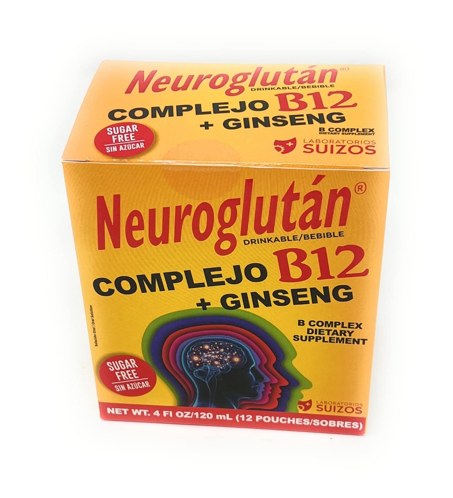 Neuroglutan B Complex Dietary Supplement I Sugar Free I 12 Pouches - 4 Fl Oz - Buy Online on GoSupps.com