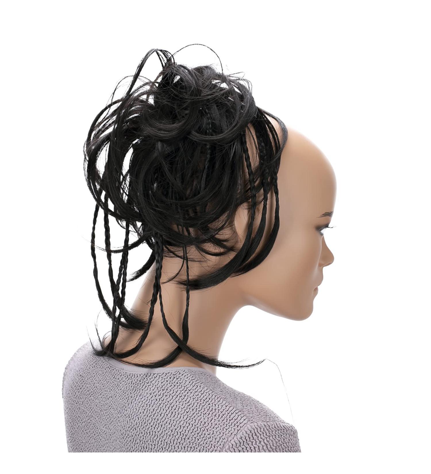 CAISHA XXL Hair Part Hair Tie - Daisy Dutt Updos with Braided Synthetic Fiber - Heat-Resistant Black Brown #3 - International Shipping Available - Buy Online on GoSupps.com