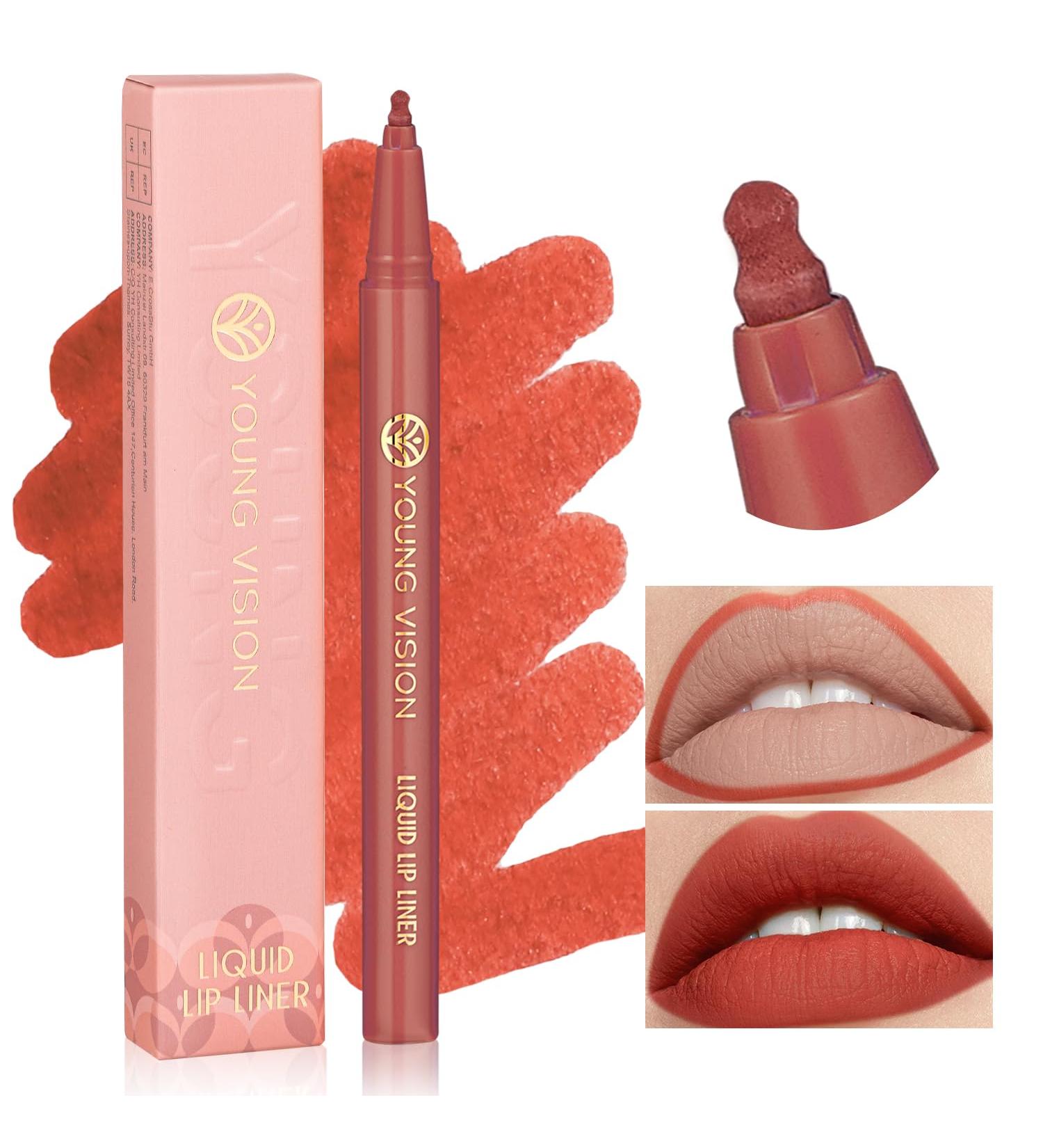 YOUNG VISION Gourd-Shaped Precision Liquid Lipstick & Lipliner - Nude Matte Perfection for Flawless Lips | International Shipping Available - Buy Online on GoSupps.com