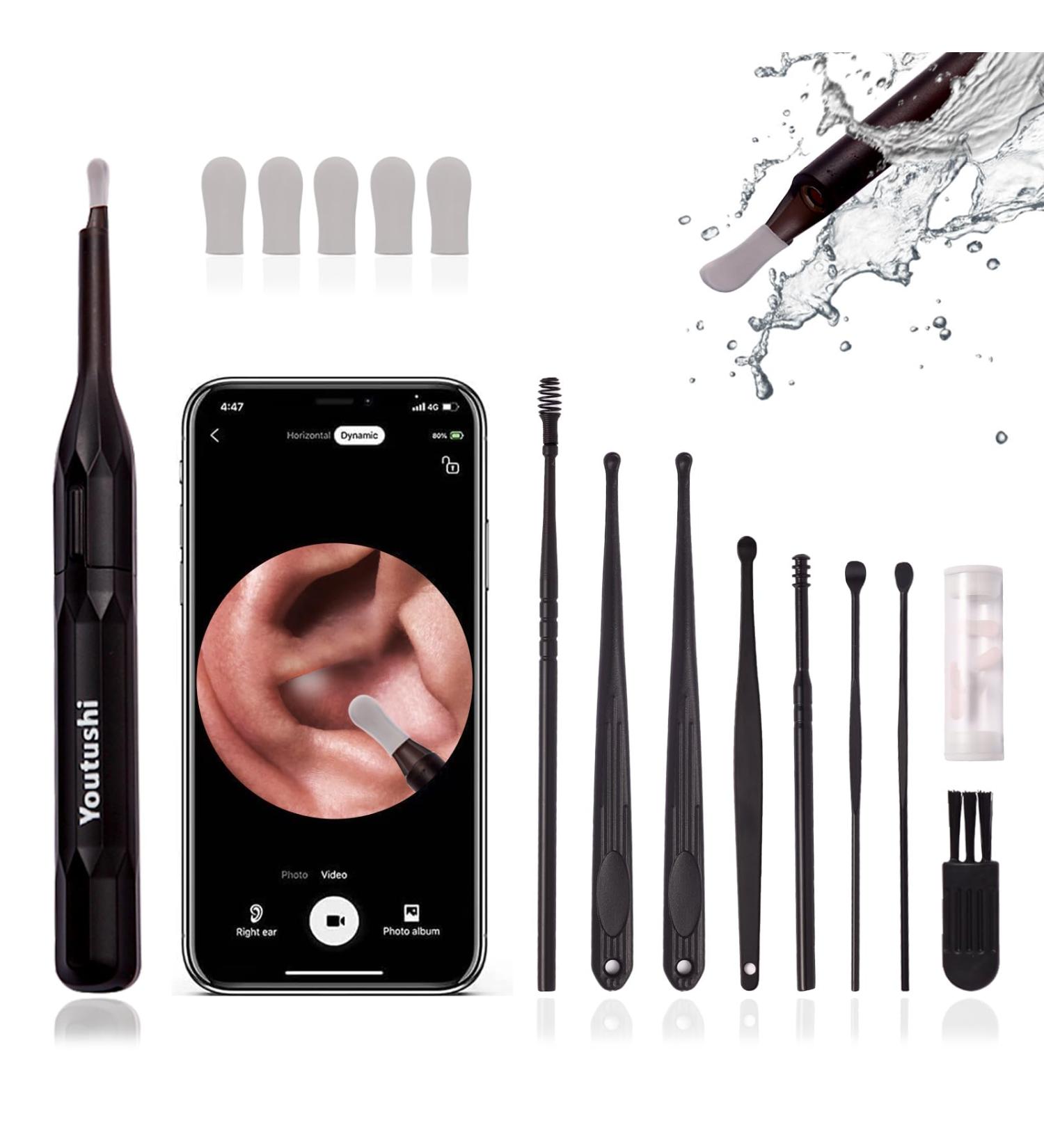Premium Ear Wax Removal Kit with HD Camera & 6 LED Lights - Rechargeable Ear Cleaner for Adults & Kids - Compatible with iOS & Android - Buy Online on GoSupps.com