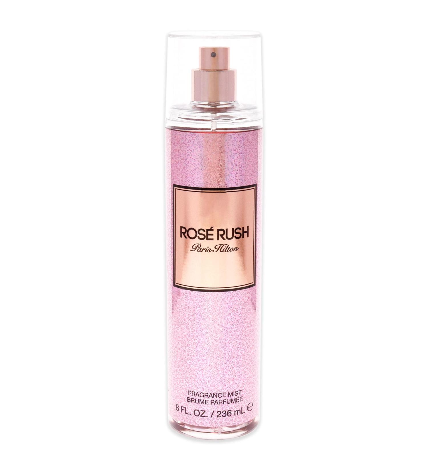 Paris Hilton Rose Rush Body Spray for Women | Floral and Fruity Fragrance | Notes of Rose Petals Papaya and Amber | Feminine Flirty and Long-Lasting | 8 Oz