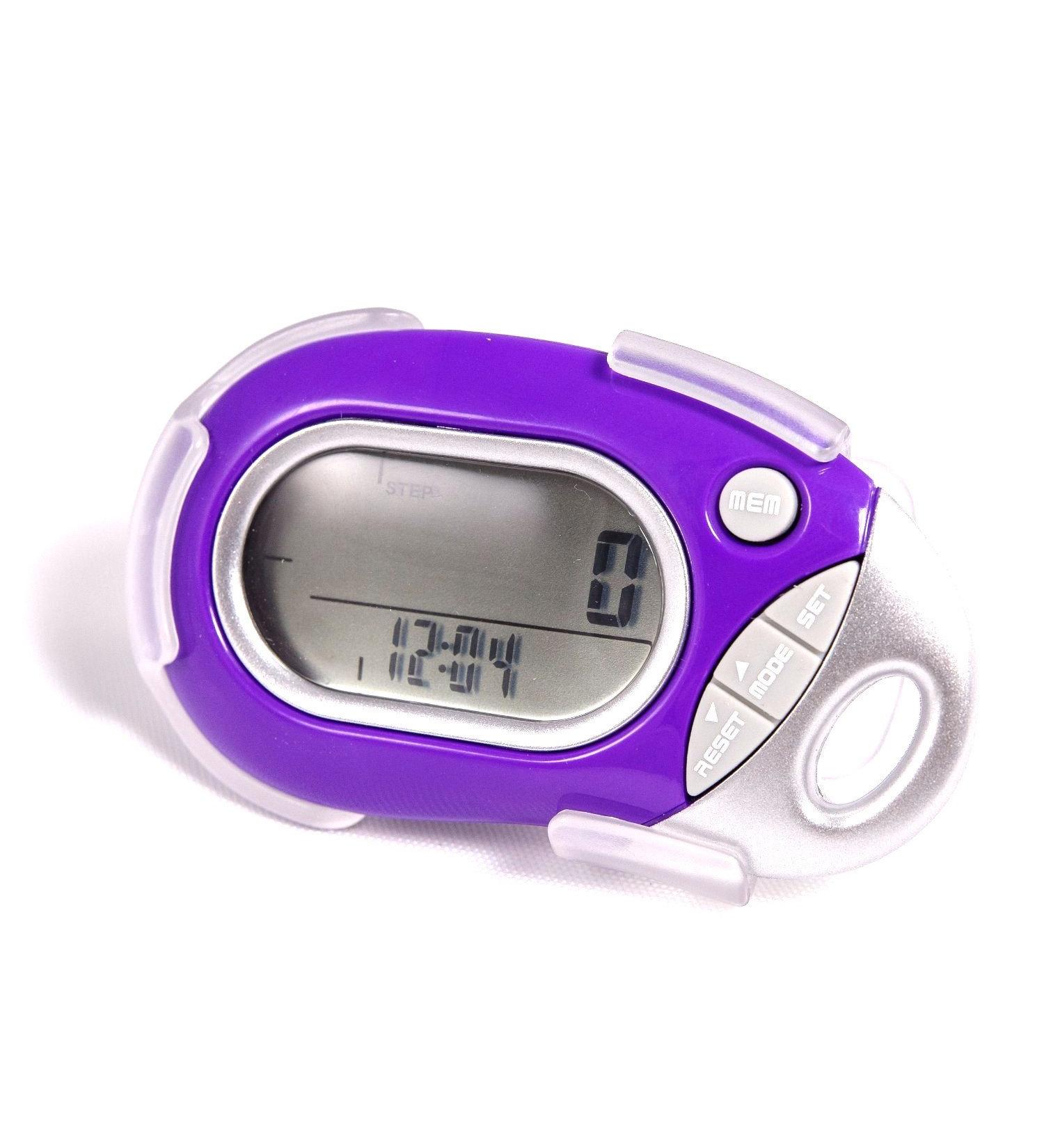 Pedusa PE-771 Purple Pocket Pedometer with Holster/Belt Clip - Buy Online on GoSupps.com
