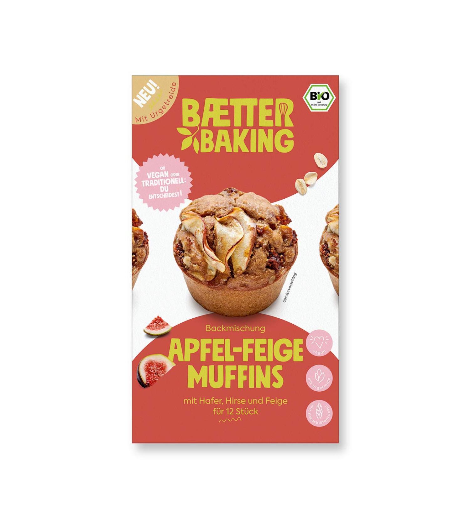 Buy Baetter Baking Organic Apple Fig Muffin Mix Vegan Ancient Grains 360g | International Shipping Available - Buy Online on GoSupps.com