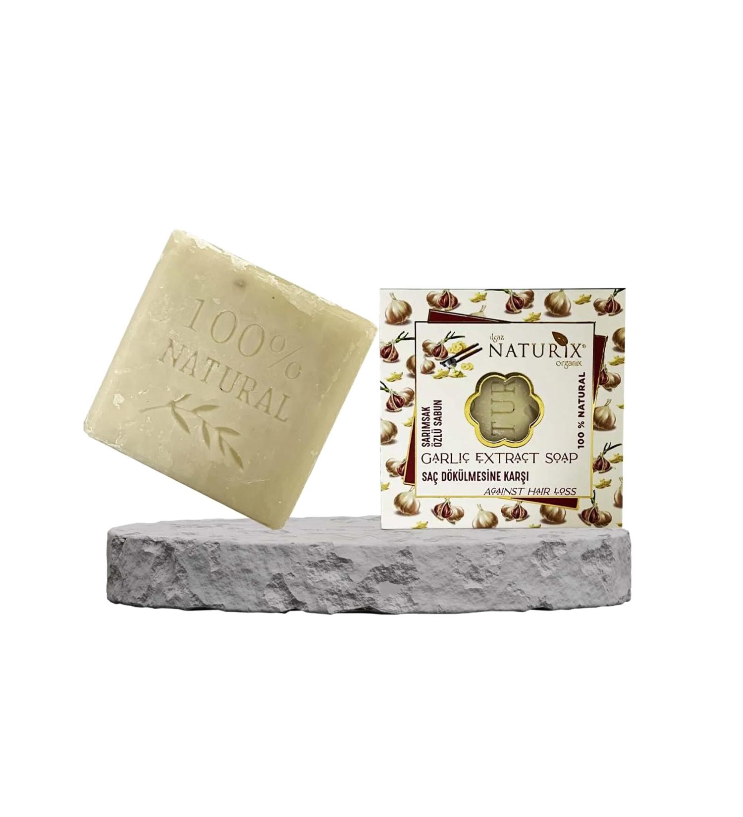 Black Garlic Organic Bar Soap - Moisturizing Natural Oil Cleanser for Hair Hands Face & Body | Skin Care Bath Wash - Buy Online on GoSupps.com