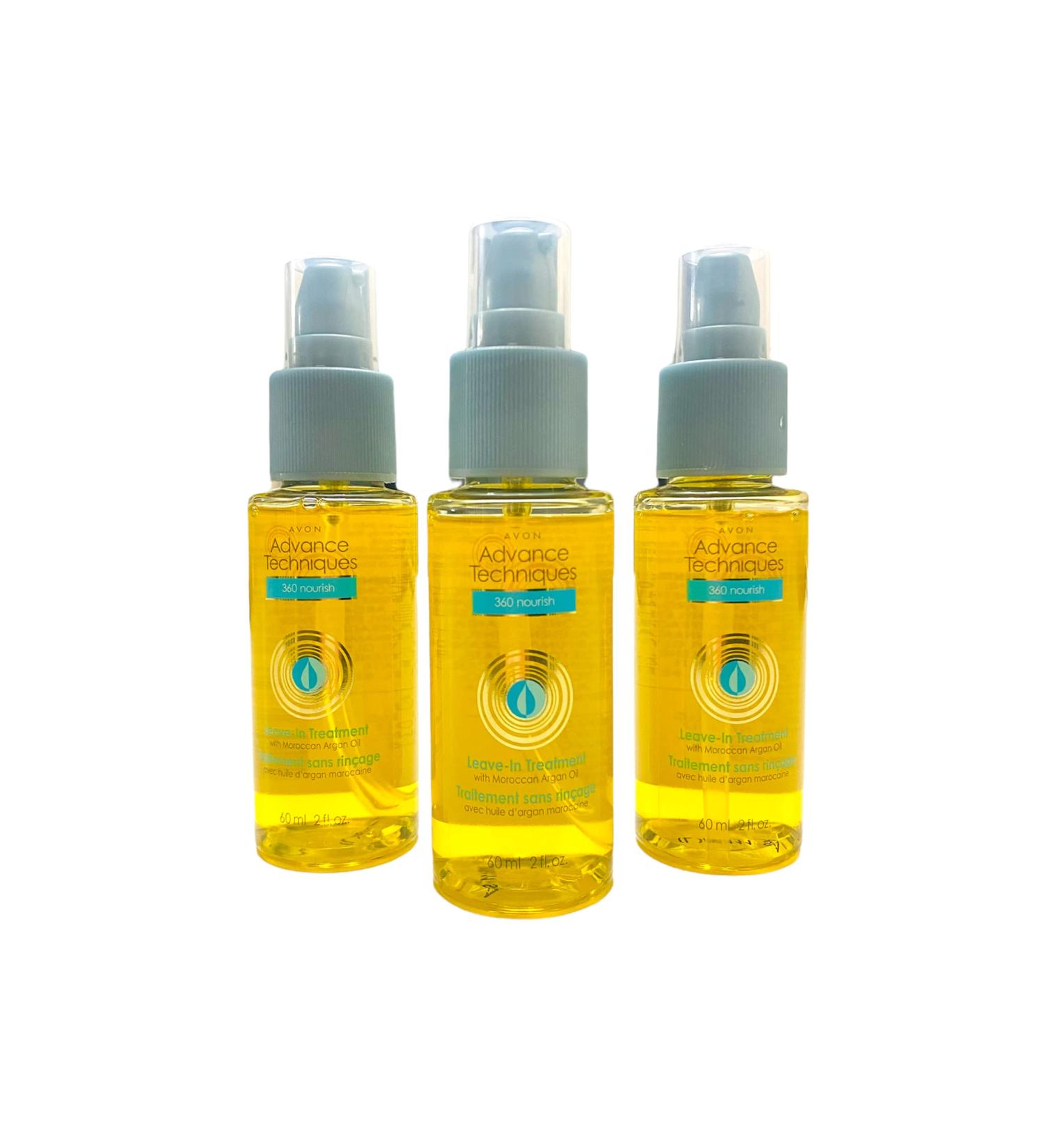 Avon Advance Techniques 360 Nourish Moroccan Argan Oil Leave-In Treatment - 3 Bottles | International Shipping - Buy Online on GoSupps.com