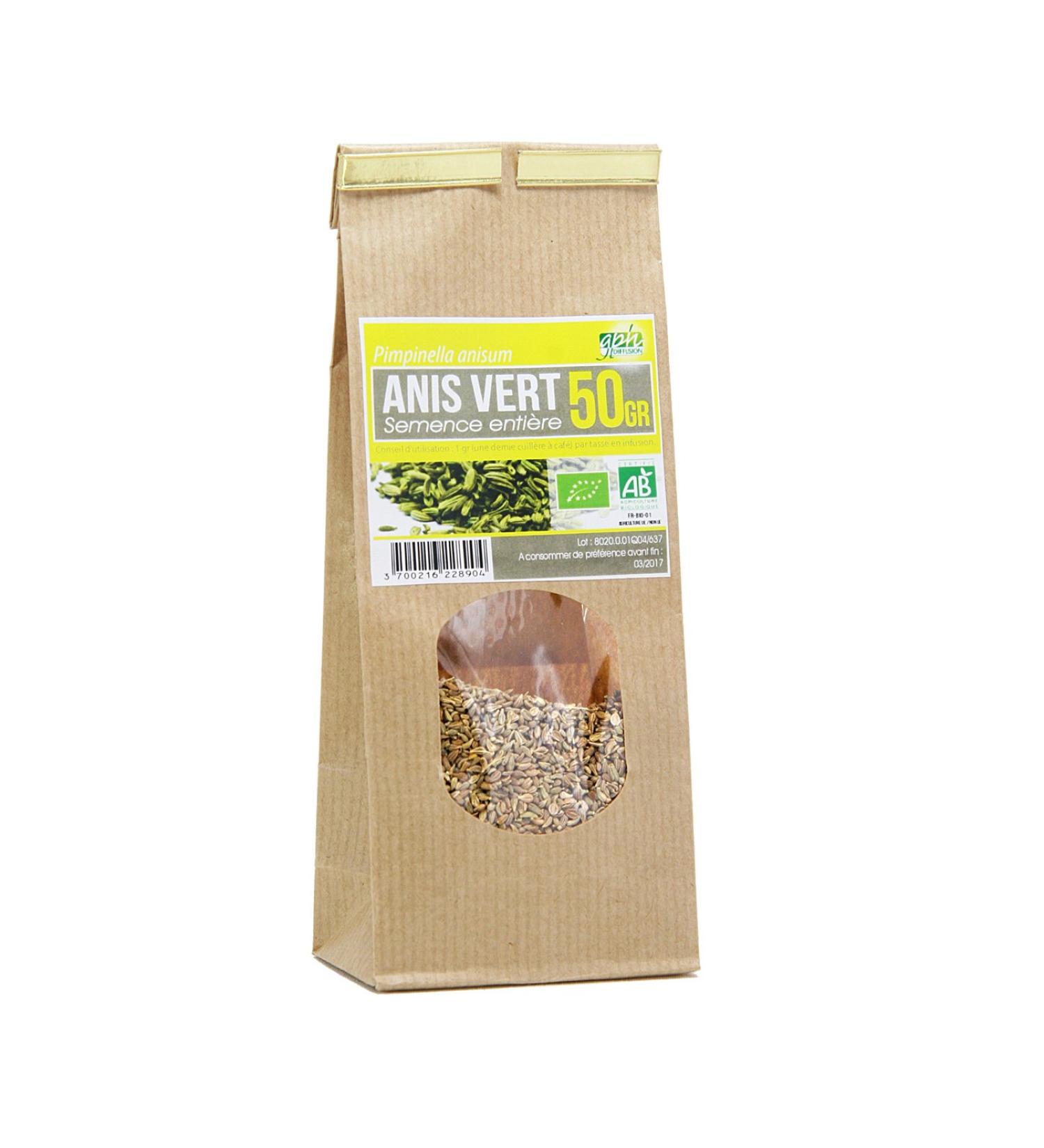 GPH DIFFUSION Organic Green Anise Tisane (Pimpinella anisum) - 50 g