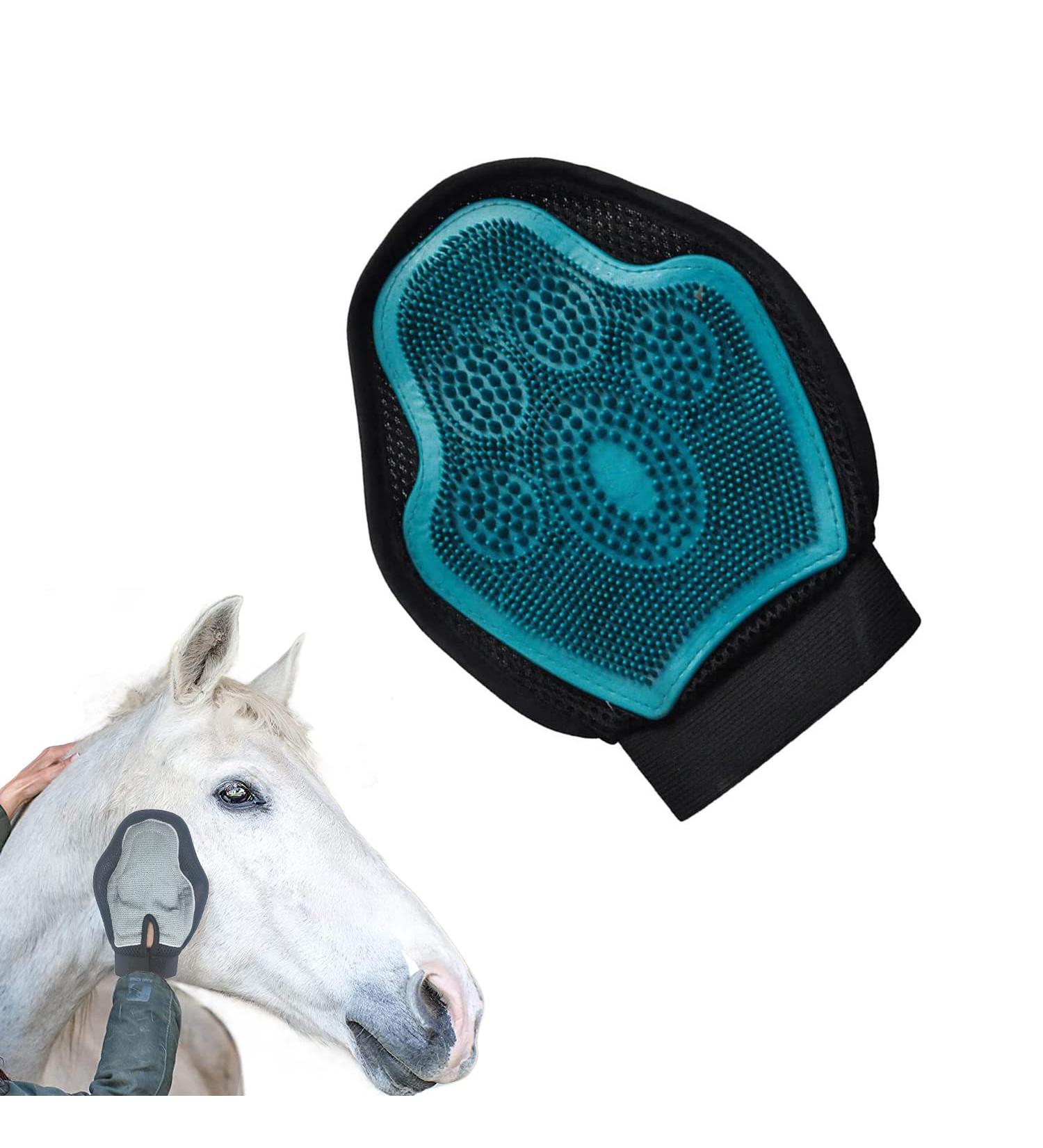DHinkyoung Horse Massage Glove Horse Grooming Brush Multifunctional Horse Brush Glove Breathable Horse Hair Remover Mitt for Horse Dog and Cat Washing Grooming Shedding - Buy Online on GoSupps.com