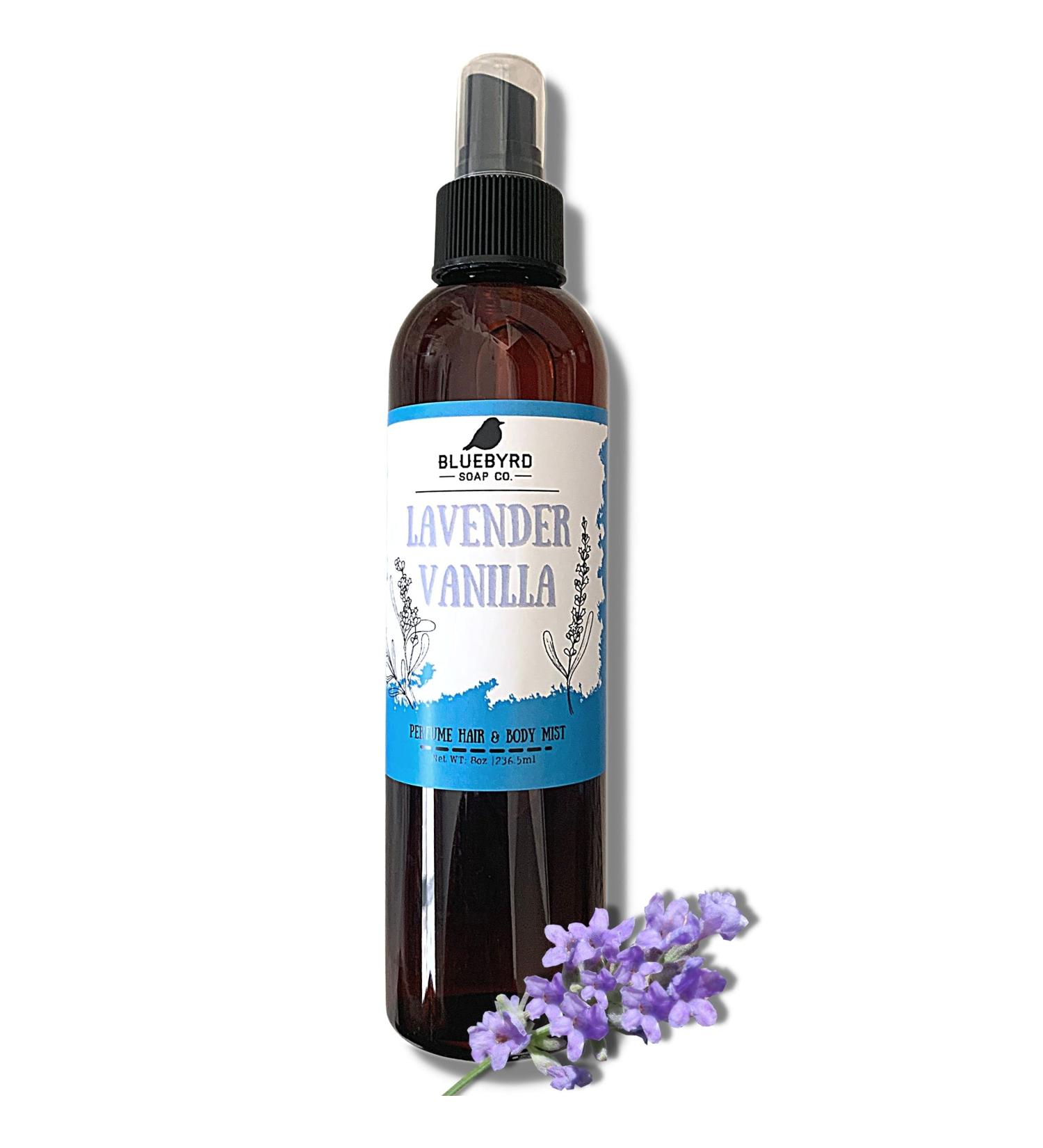 BLUEBYRD Soap Co. Lavender Vanilla Fragrance for Hair and Body | Alcohol Free Hair Perfume | Perfumed Hair and Body Mist -Sweet Vanilla & Relaxing Lavender Scent | Clean Beauty Vegan Free of - Buy Online on GoSupps.com