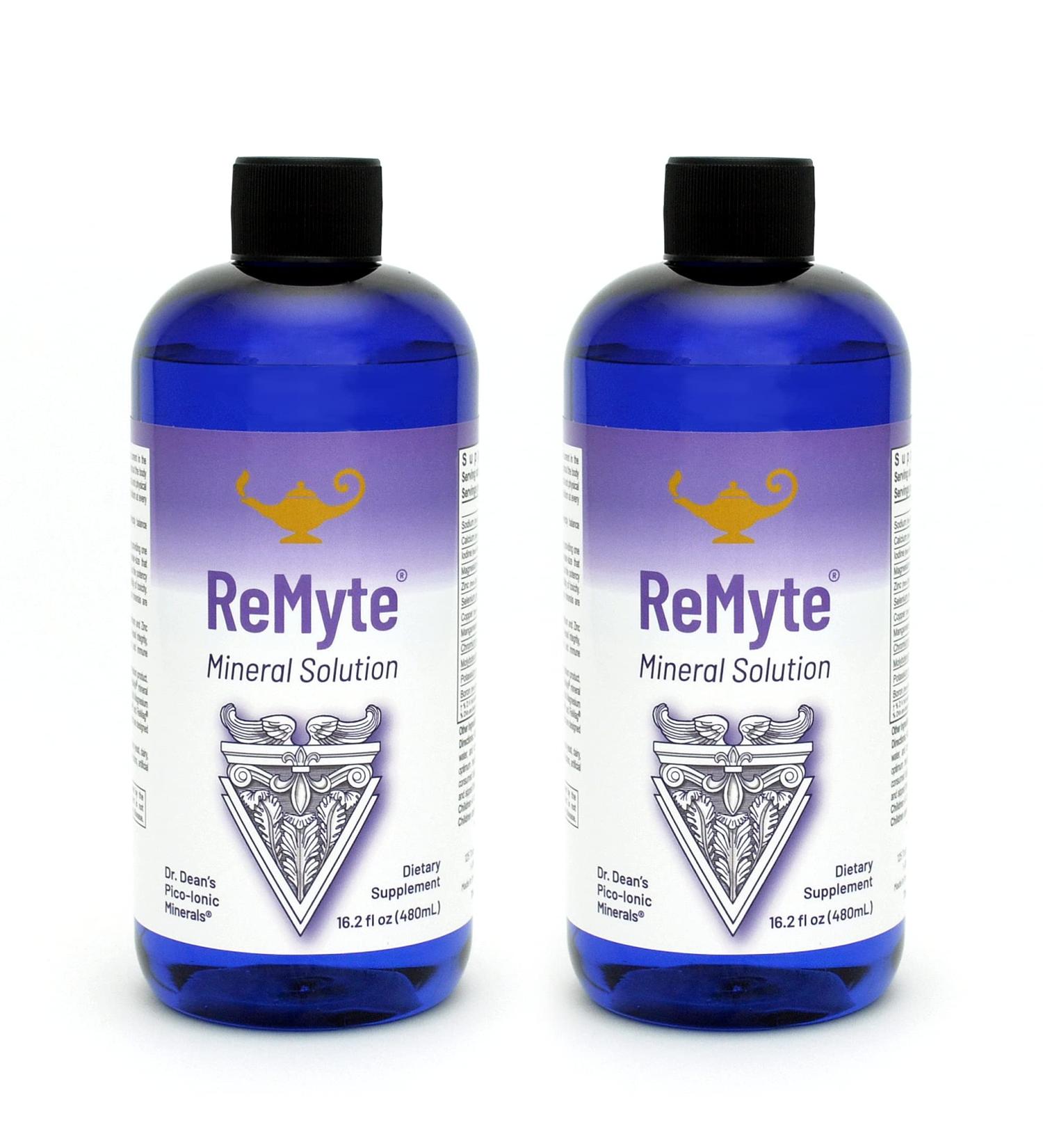 RnA ReSet ReMyte Electrolyte Mineral Solution Liquid Multi Mineral 480ml - 12 Minerals with Iodine, Selenium, Zinc, Magnesium - 2-Pack by Dr. Carolyn Dean - Buy Online on GoSupps.com