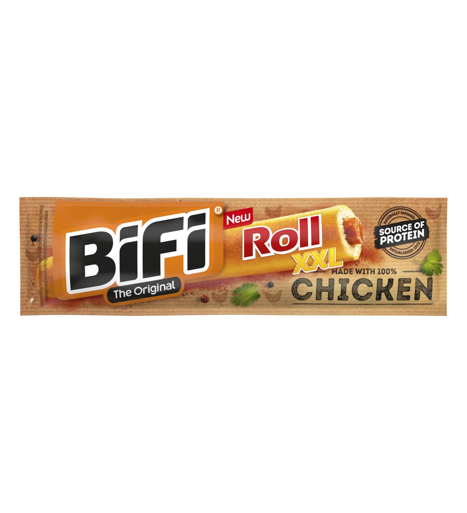 Bifi BiFi Chicken Roll XXL - 24er Pack (24 x 70 g) - extra large chicken roll in a soft dough shell - filling snack for in between - ideal for travel work or leisure - 100 percent chicken meat