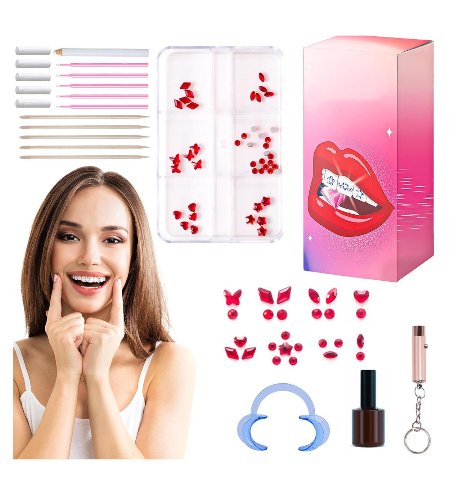 TYBEITAO Tooth Gem Kit - 8 Styles of Sparkling Teeth Jewelry & Tooth Diamonds for Creative Smile Makeovers - Buy Online on GoSupps.com