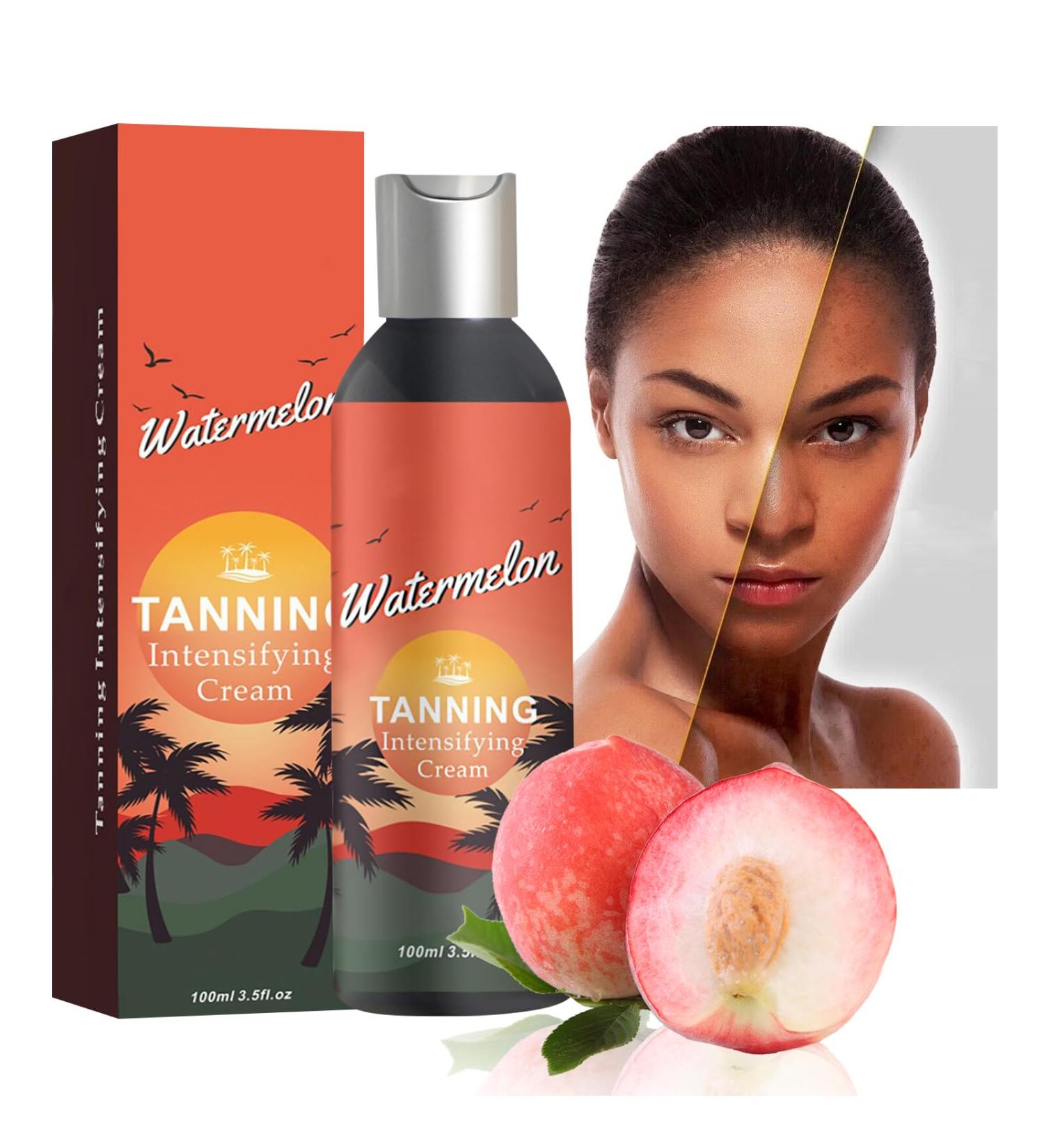 Natural Tanning Lotion - Self Tanner & Gradual Tan Cream for Men & Women | Peach Formula SPF0 - Buy Online on GoSupps.com