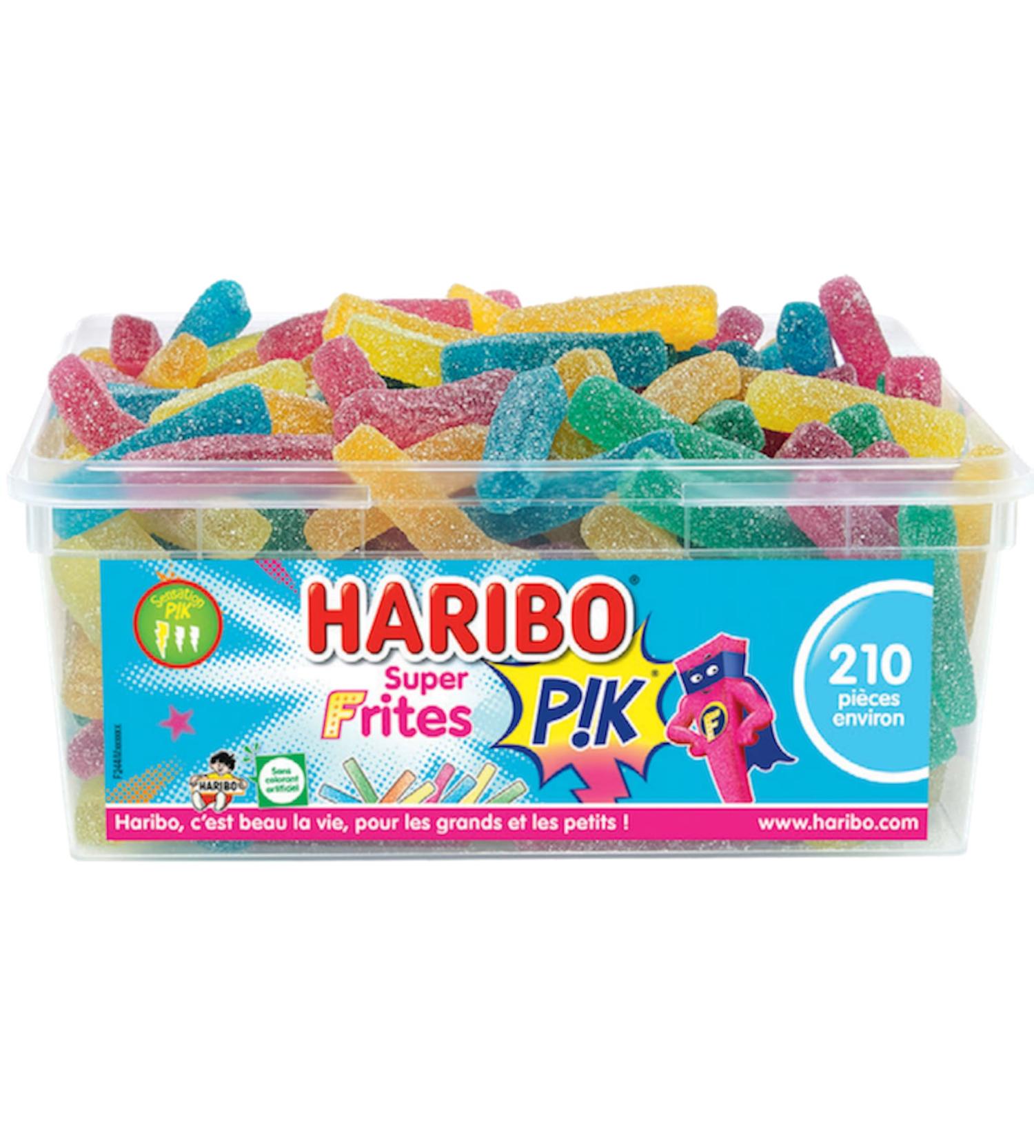 HARIBO - Super Frites PIK - Bonbons Piquants - Sans Colorants Artificiels - Bo te De 210 Bonbons Piquants