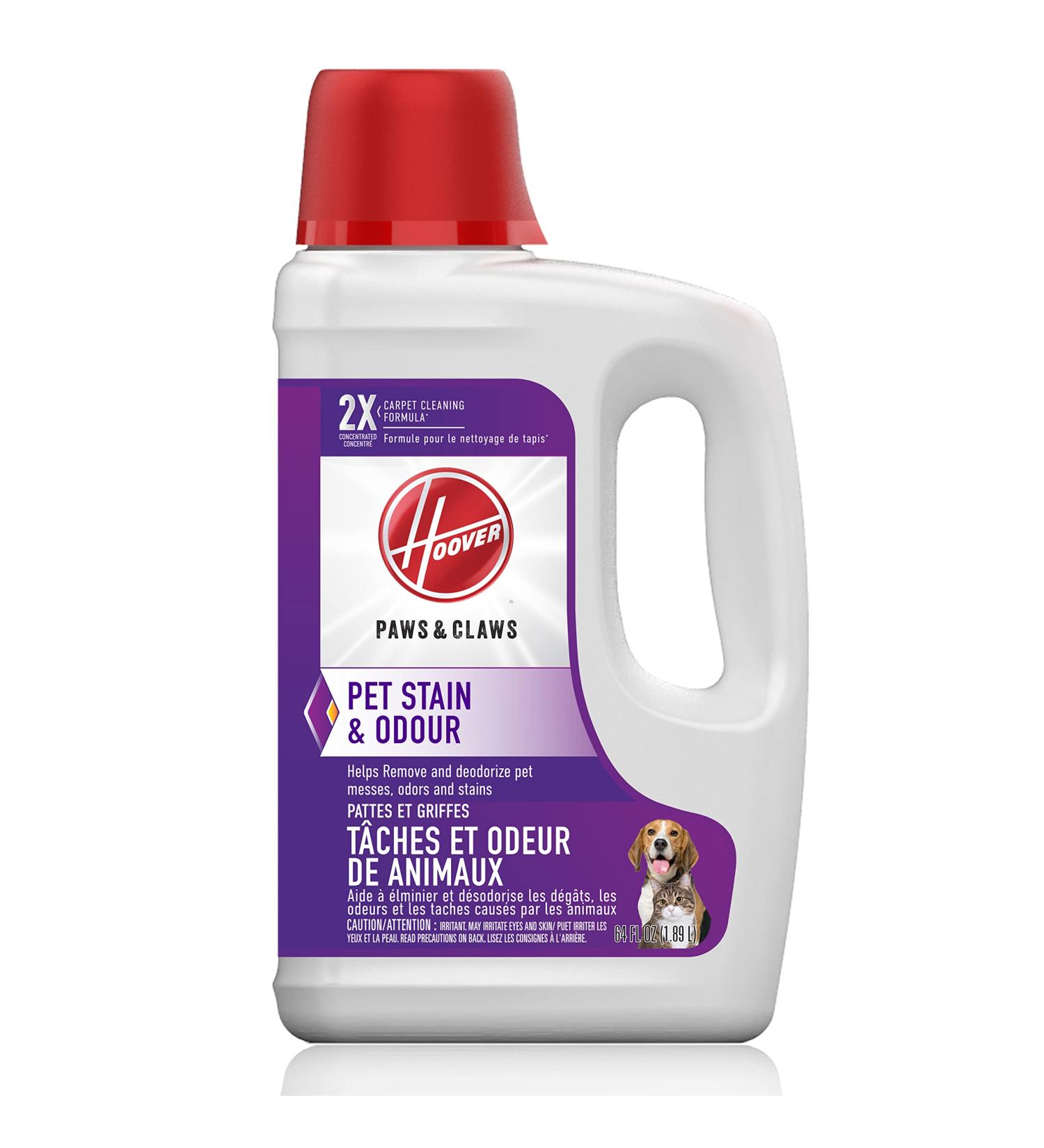 Hoover Paws & Claws Deep Cleaning Carpet Shampoo with Stainguard - 64oz Concentrated Cleaner Solution for Pets | AH30925 - Buy Online on GoSupps.com