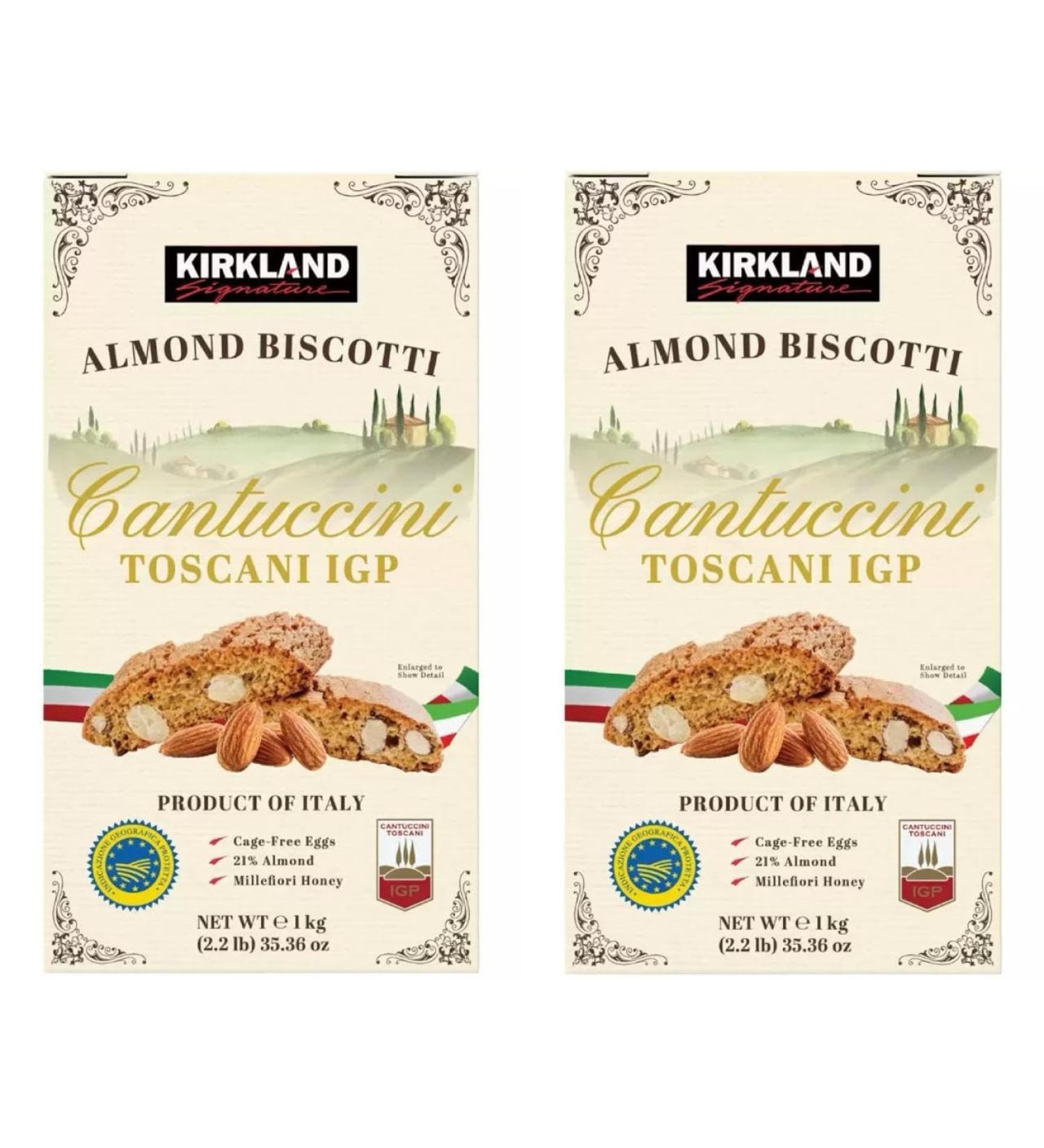 RKBROTHERS Kirkland Signature Cantuccini Toscani IGP Almond Biscotti 1kg (Pack of 2) - Buy Online on GoSupps.com