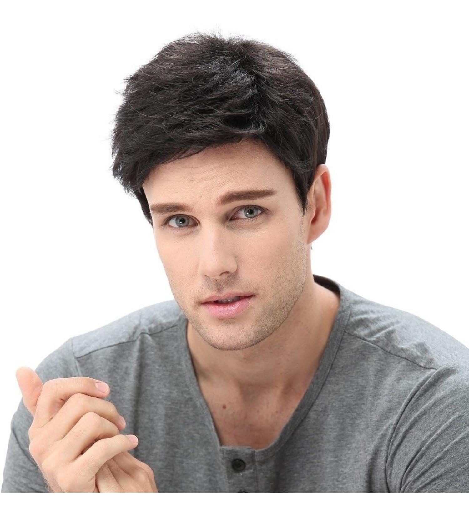 STfantasy Men's Black Short Wavy Wig for Anime Cosplay & Daily Wear - Perfect Costume Wig for Parties & Carnivals - Buy Online on GoSupps.com