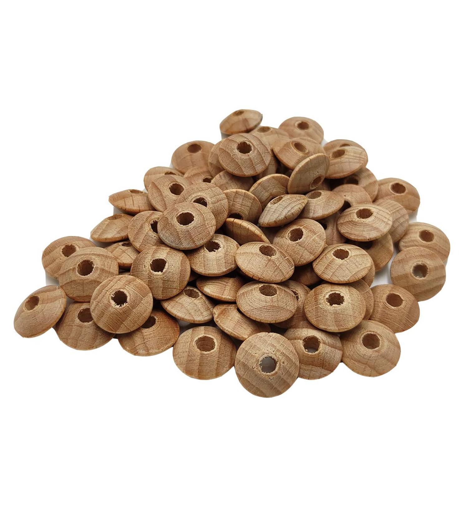100pcs Beech Wooden Abacus Beads Unfinished DIY Handmade Mom Necklace Making Family Charm Decoration - Buy Online on GoSupps.com