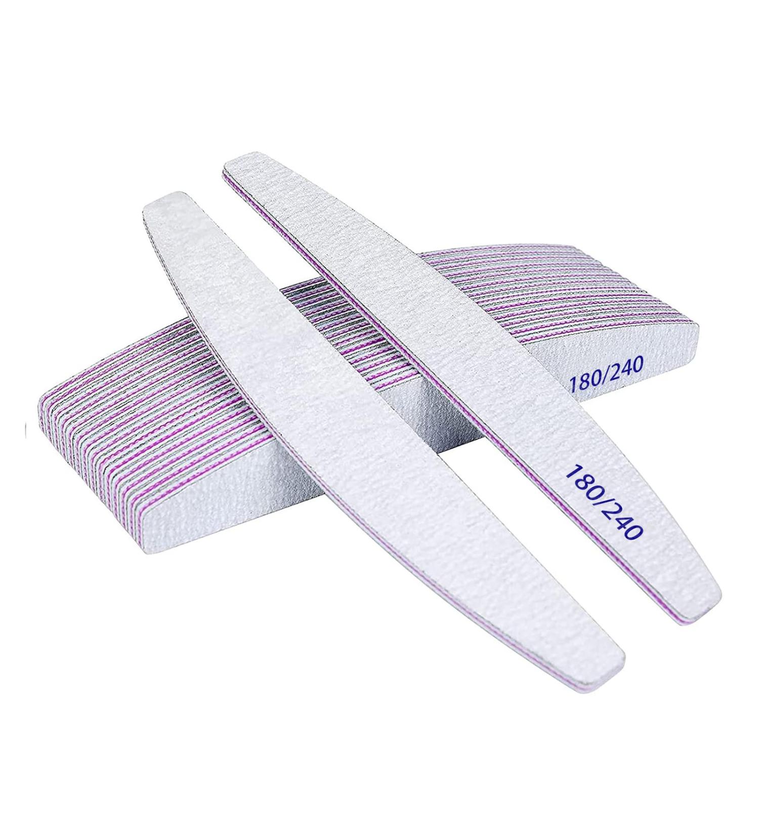 Uraqt 16-Piece Nail Files Set - Double-Sided Disposable Files for Gel Nails - Purple & White Geln gel Tools & Accessories - Buy Online on GoSupps.com