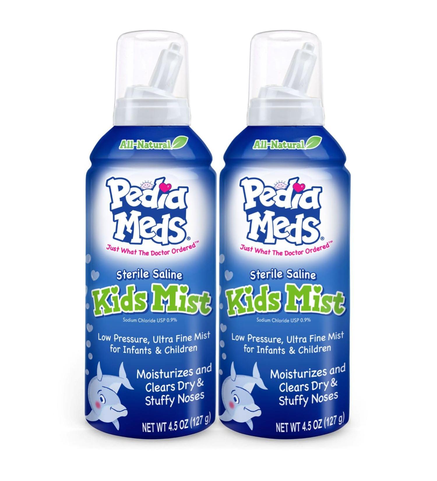 Sterile Saline Pediatric Mist Moisturizes & Relieves Nasal Congestion for Newborns (4.5 oz Pack of 2) - International Shipping Available - Buy Online on GoSupps.com