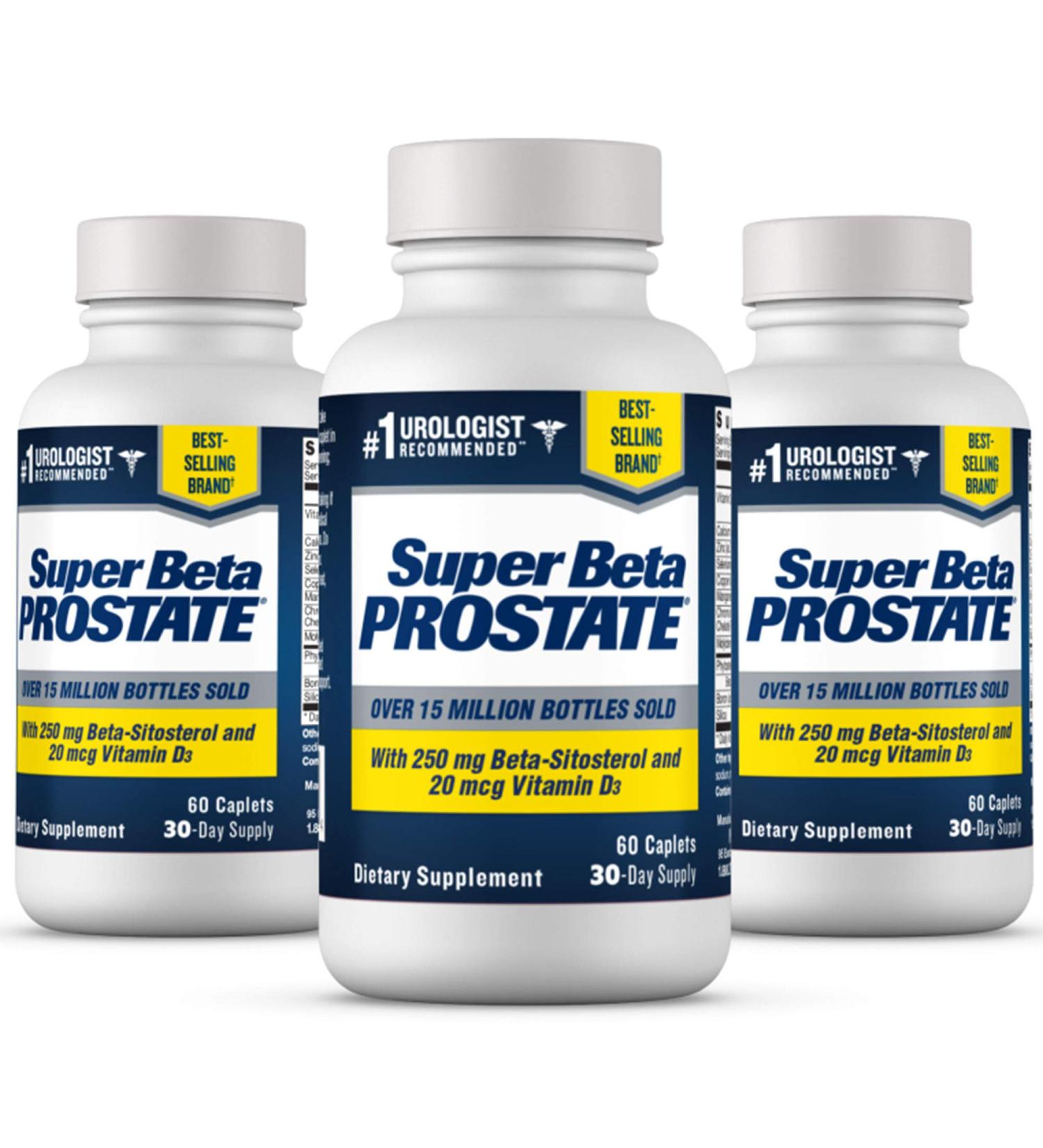 Super Beta Prostate Supplement for Men - Reduce Bathroom Trips Day & Night | Promote Sleep and Healthy Prostate - 180ct (3 Bottles) - Buy Online on GoSupps.com