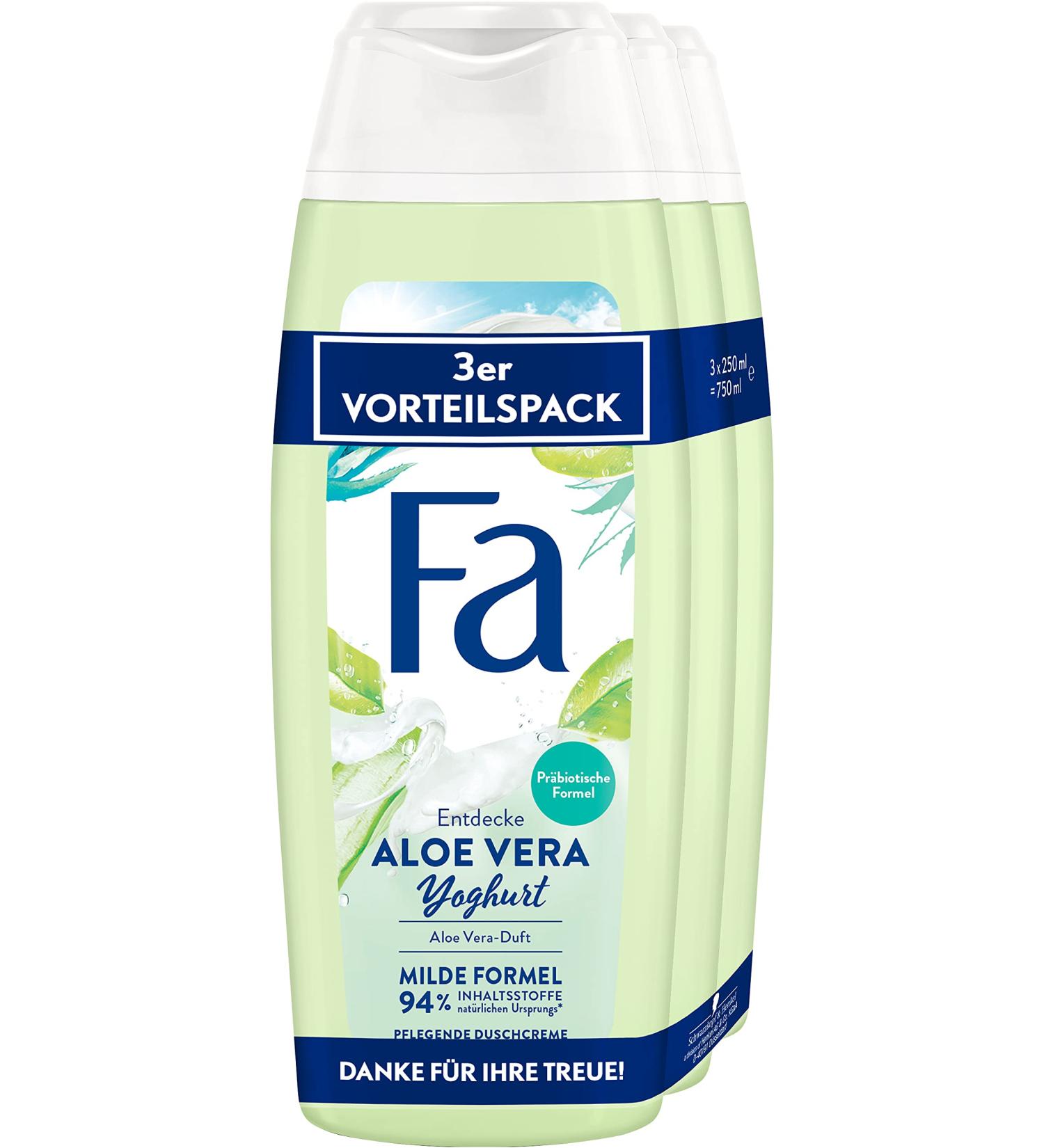 Schwarzkopf Henkel Fa Nourishing shower gel Aloe Vera Yoghurt with the pleasantly nourishing scent of Aloe Vera 3 750 ml - Buy Online on GoSupps.com