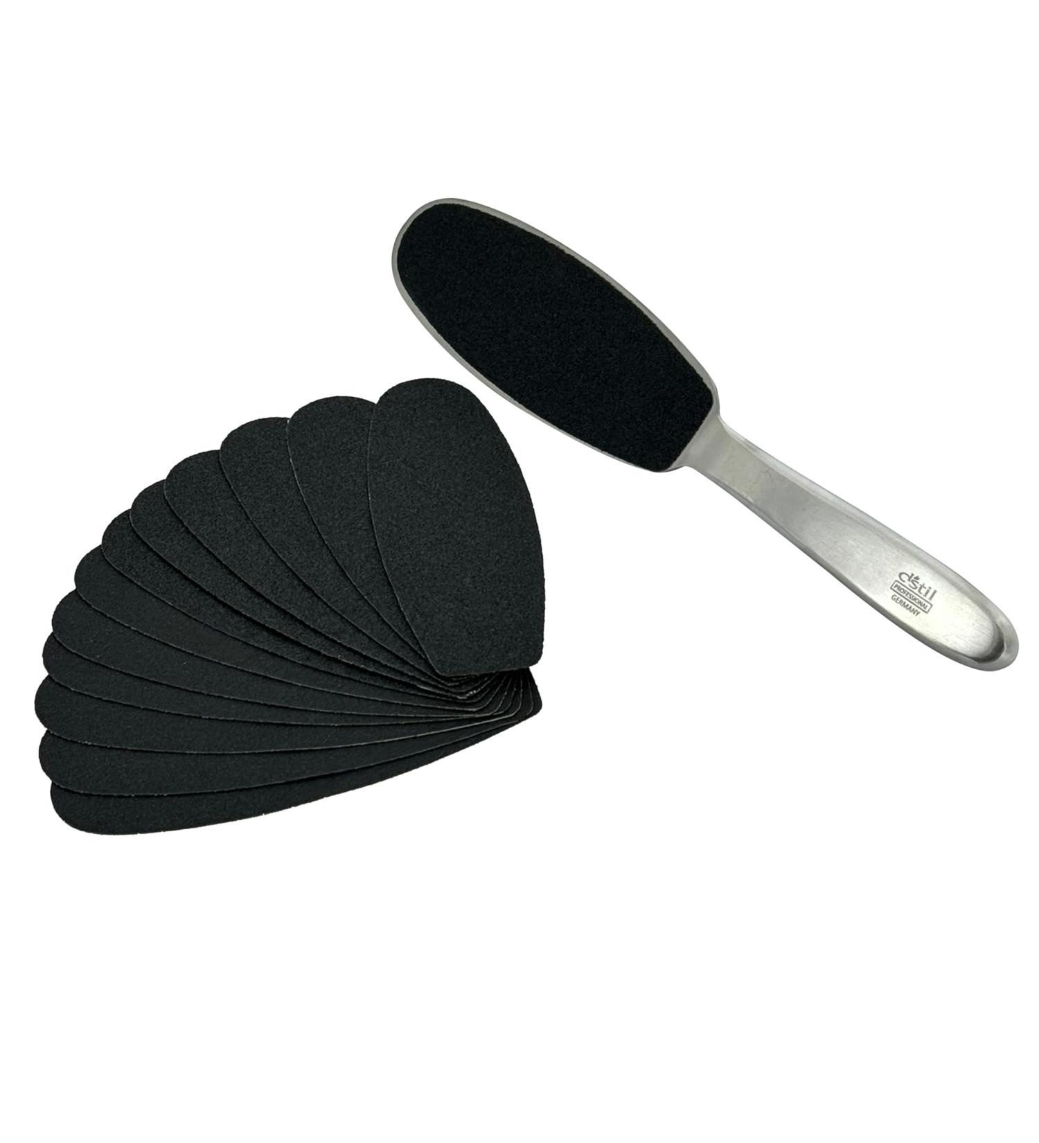 Professional Stainless Steel Rasp File Callus Remover with 5 Replacement Self-Adhesive Sandpaper for Foot Care Beauticians Also at Home - Buy Online on GoSupps.com
