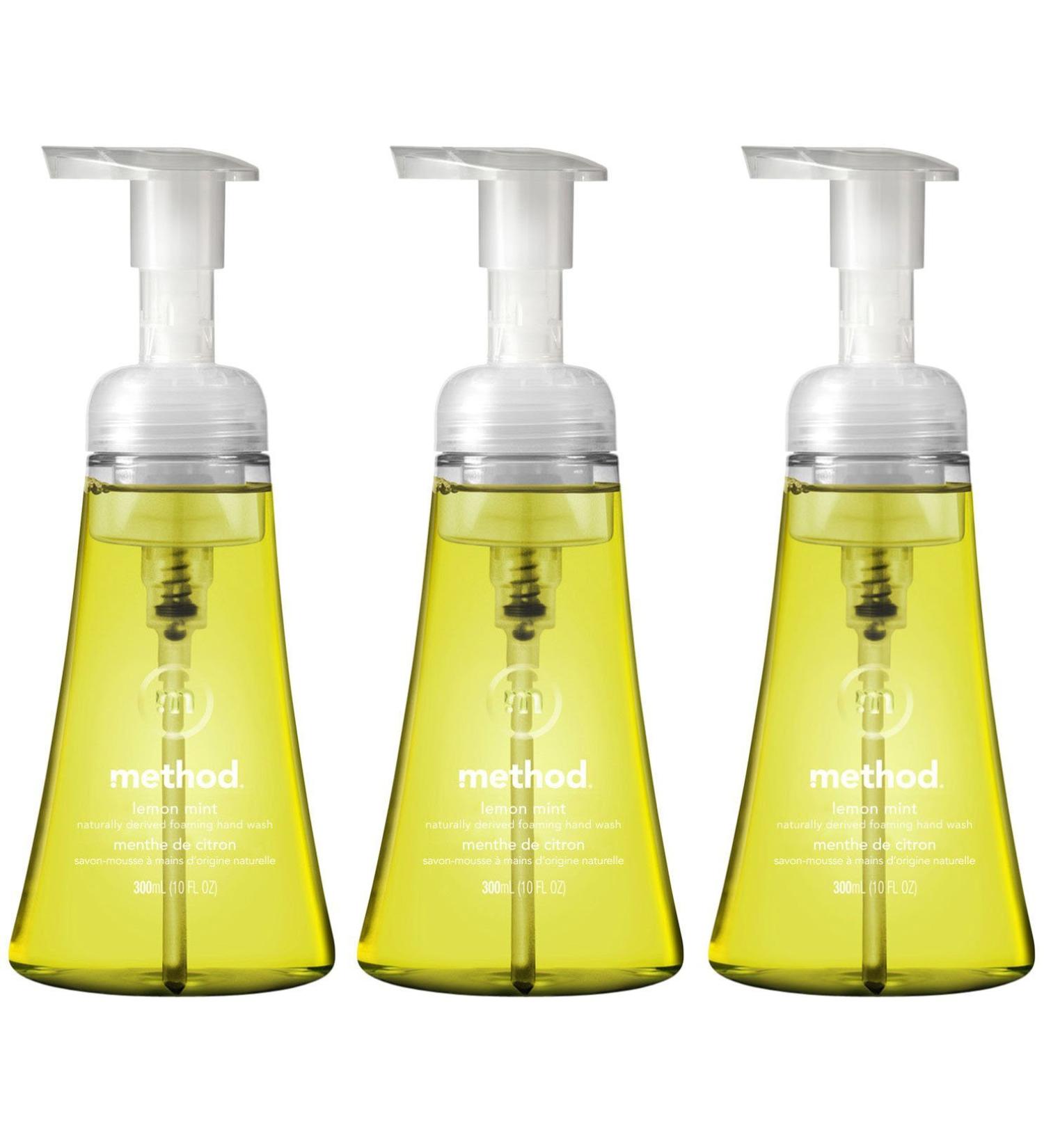 Method Limited Edition Foaming Hand Wash Lemon Mint 10 Fl Oz (Pack of 3) Lemon Mint 10 Fl Oz (Pack of 3)