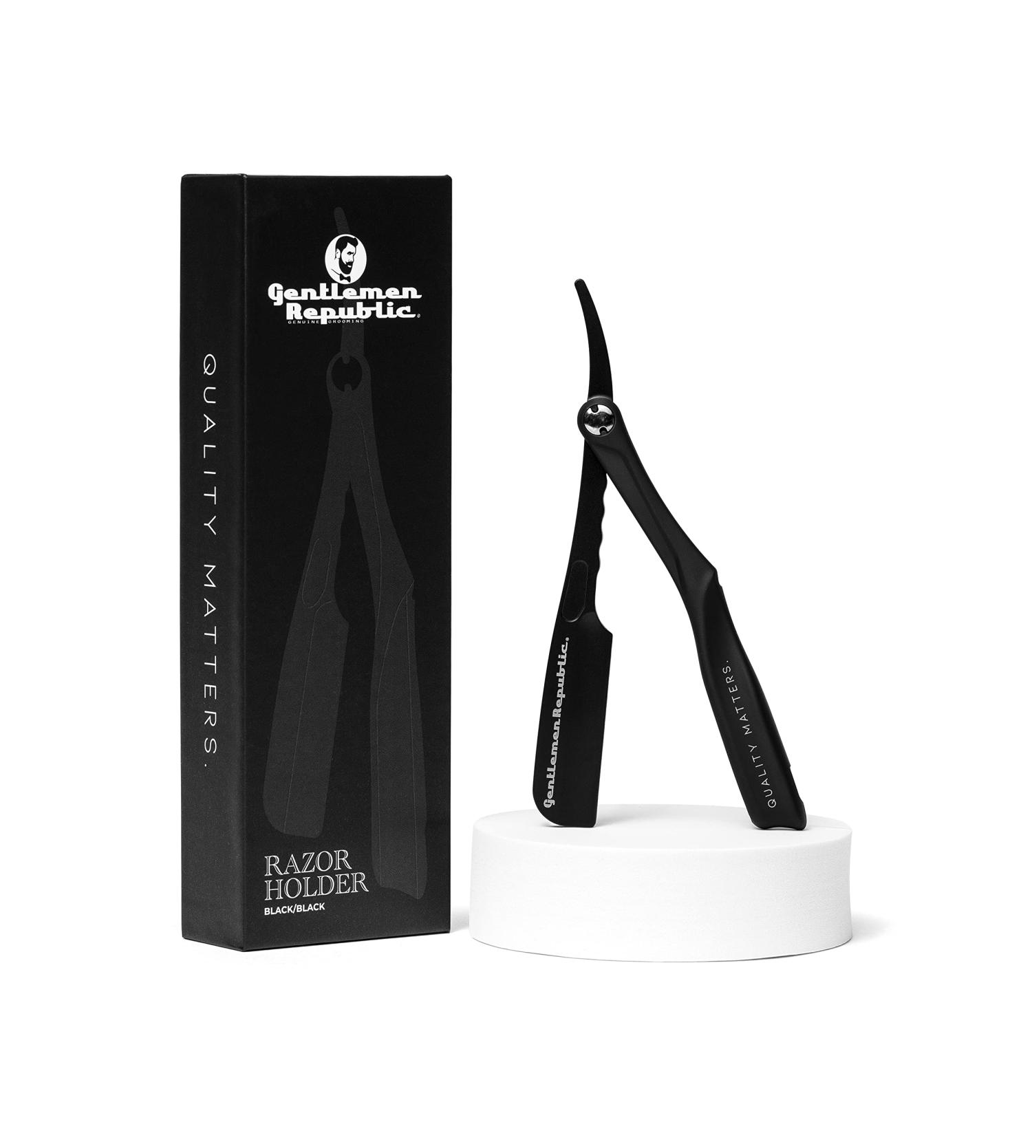 Gentlemen Republic Straight Edge Razor | Premium Black Safety Razor for Barbers & Home Grooming - Confidence in Every Shave - Buy Online on GoSupps.com
