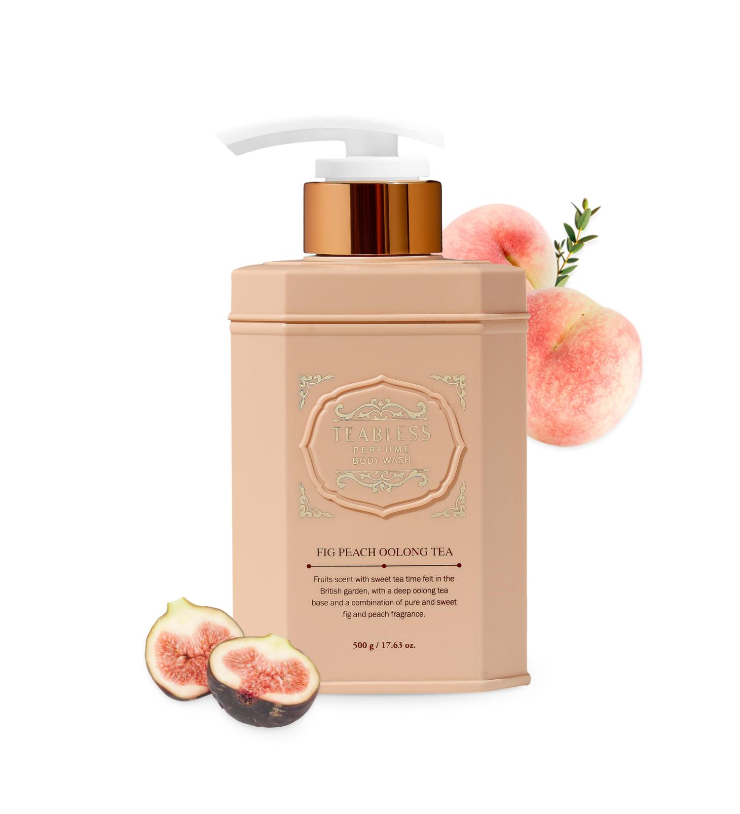 TEABLESS Fig Peach Oolong Tea Perfumed Body Wash Hydrating Vegan Body Cleanser for Sensitive Skin | Gentle Moisturizing Non-Sticky Fig Fruity Scent Mild Scrub | Korean Skin Care - Buy Online on GoSupps.com