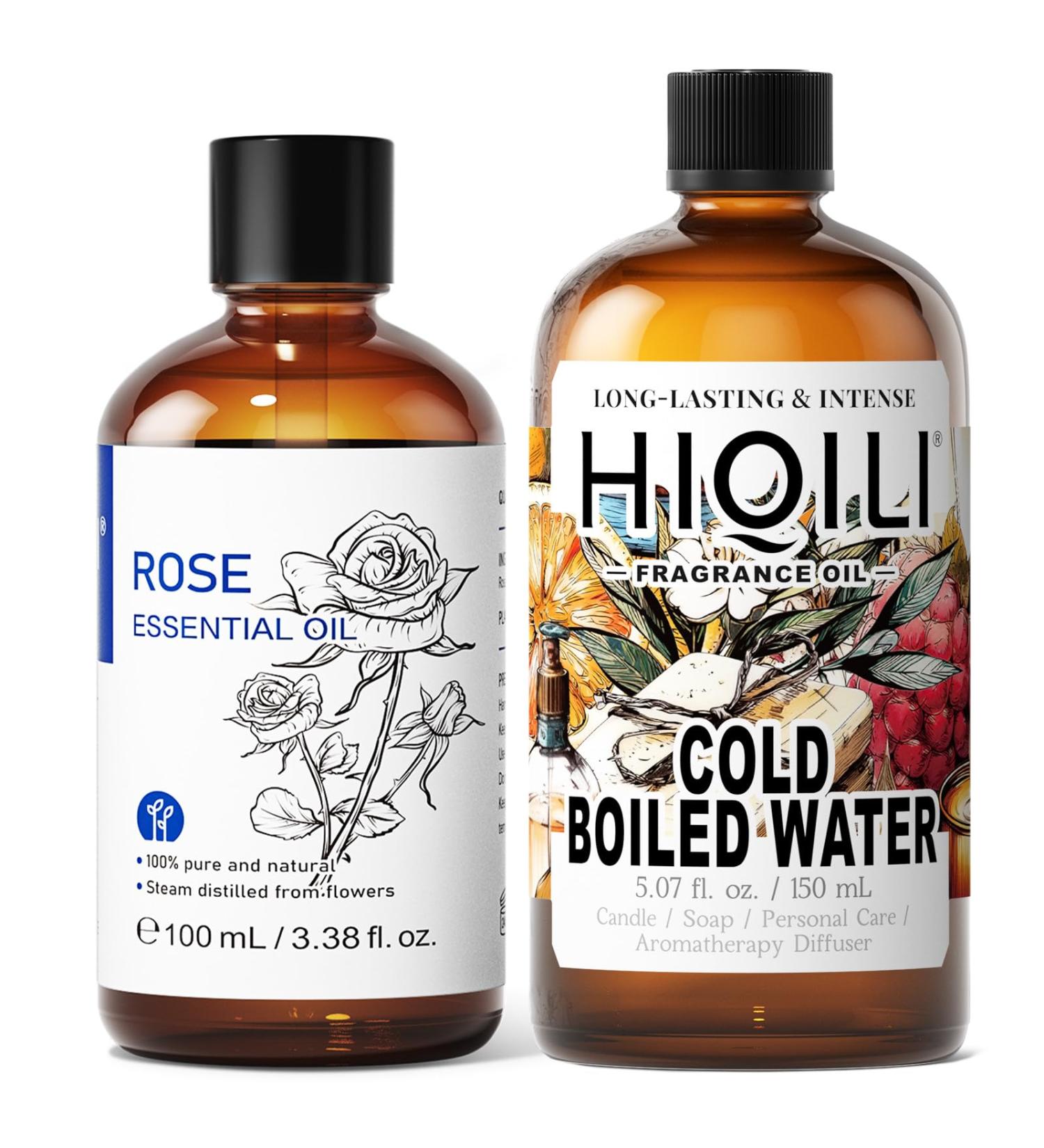 HIQILI 100ML Rose Essential Oil & 150ML Cold Boiled Water Fragrance Oil for DIY Diffuser - Buy Online on GoSupps.com