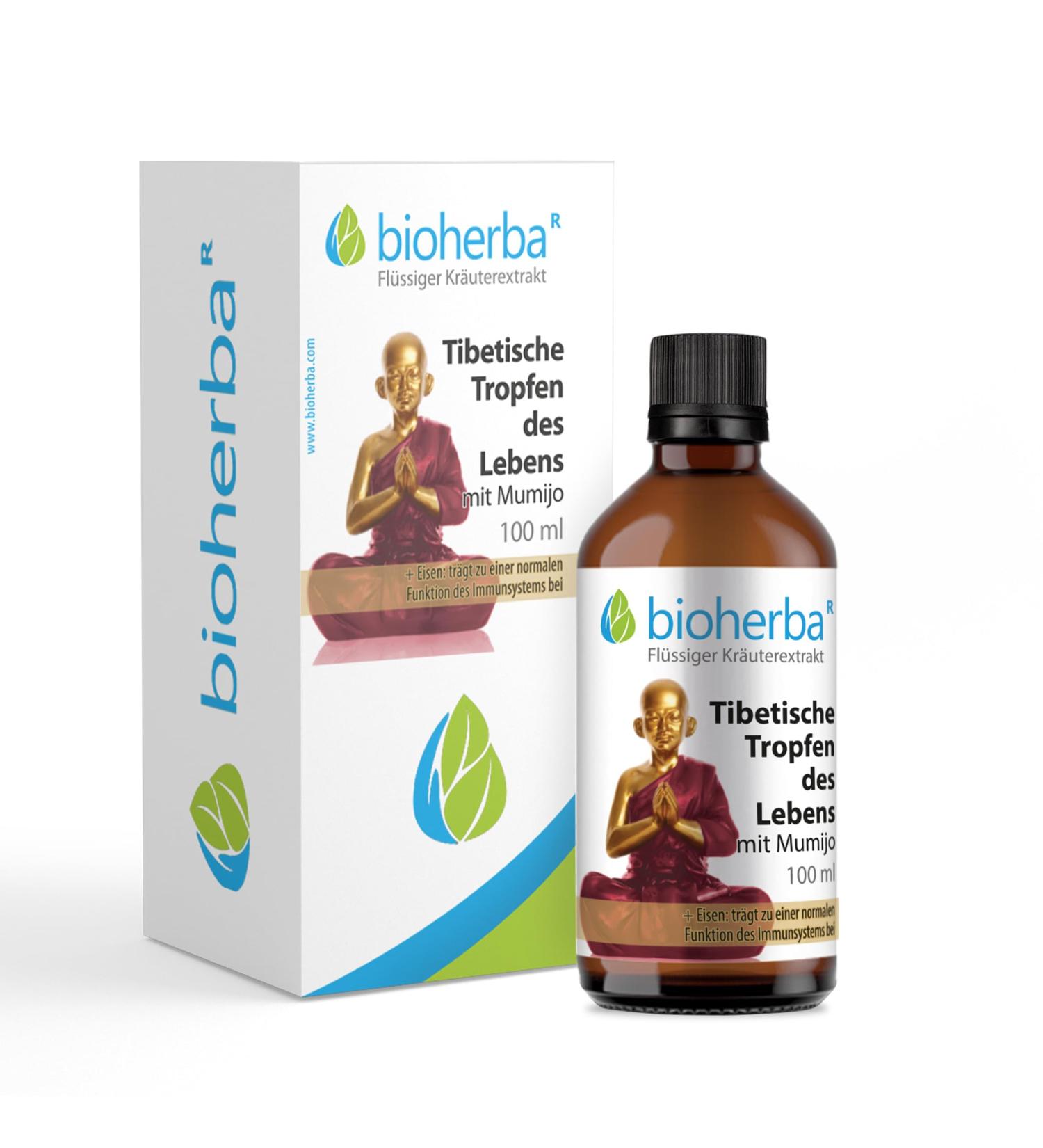 Biherba Mumijo Tincture 100ml - Tibetan Drops of Life with Garlic Chamomile & St. John's Wort | Highly Concentrated Herbal Health Supplement - Buy Online on GoSupps.com
