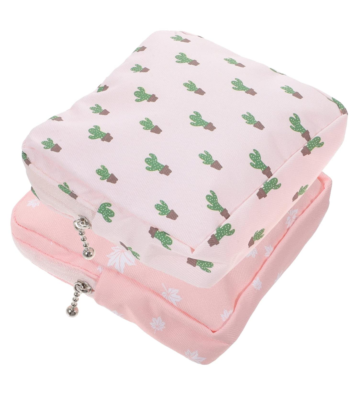 Amosfun 2-in-1 Storage Bag for Women's Essentials | Stylish Wall Organizer for Wallets Tampons and More | Perfect Privacy Bag for Menstrual Products & Mini Diapers - Rose 16x15x2cm - Buy Online on GoSupps.com