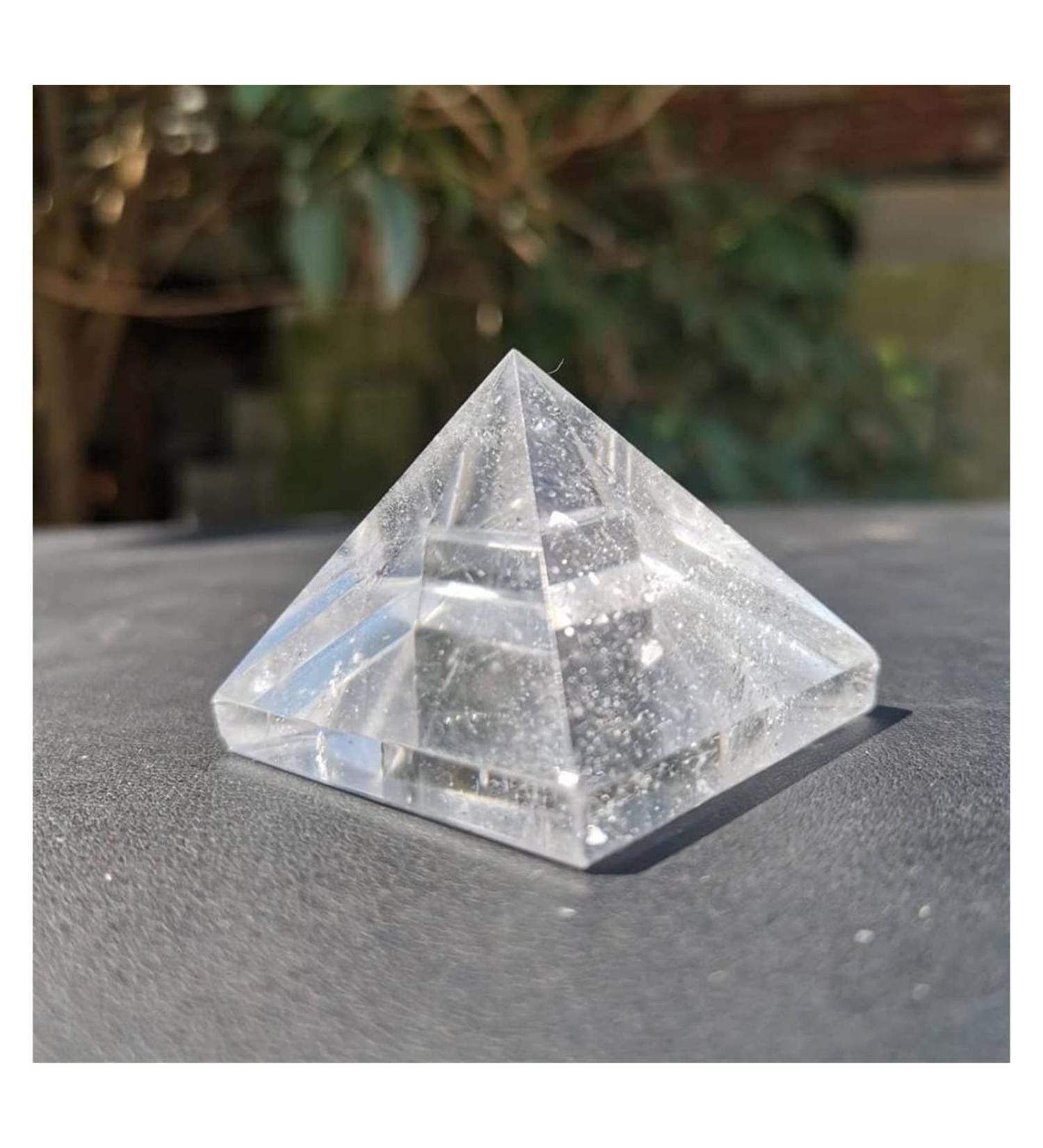 Natural Crystal Rough 40mm Natural Clear Quartz Crystal Stone Transparent Crystal Pyramid dingchi - Buy Online on GoSupps.com