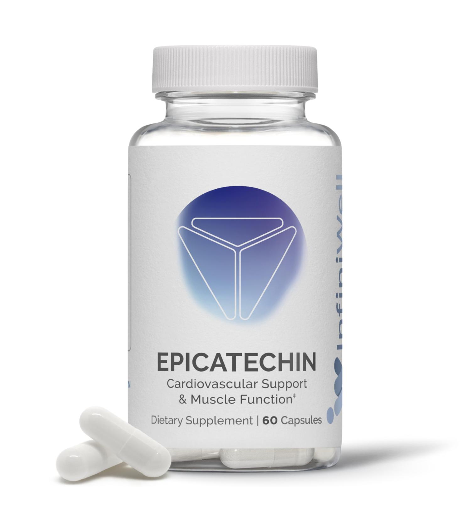 InfiniWell Epicatechin Supplement - Support Muscle Building & Nitric Oxide Production - Promote Healthy Protein Synthesis Exercise Recovery Antioxidant Support & Cognitive Function (60 Capsules) - Buy Online on GoSupps.com