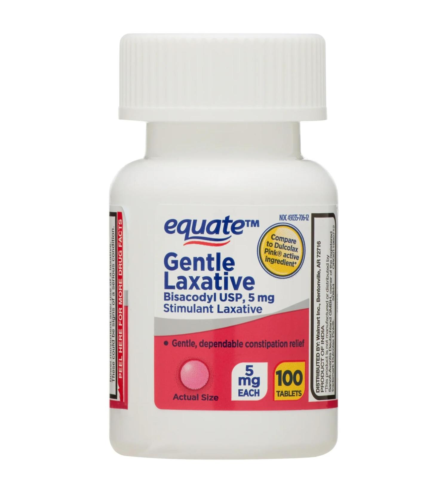 Ravazzi Gentle Laxative Tablets for Constipation 100 Count Bisacodyl 5 mg - Buy Online on GoSupps.com