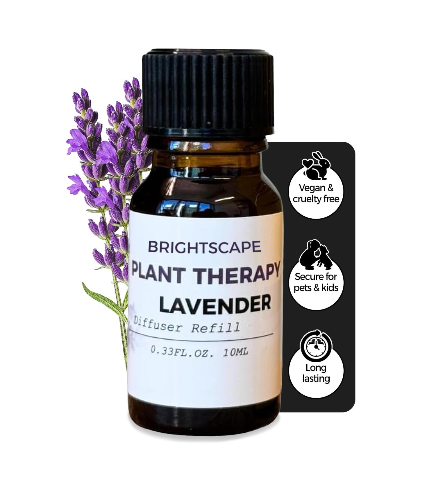 Brightscape Lavender Fragrance Oil for Waterless Diffusers - 0.33 fl oz - Long Lasting Luxurious Lavender Essential Oil Blend - Buy Online on GoSupps.com
