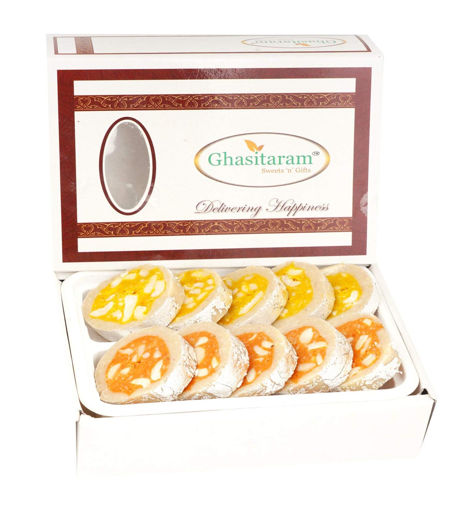 Ghasitaram Gifts Valentines Gift for Girlfriend/Boyfriend/Husband and Wife - mawa Sweets Mawa Moons 200 GMS - Buy Online on GoSupps.com