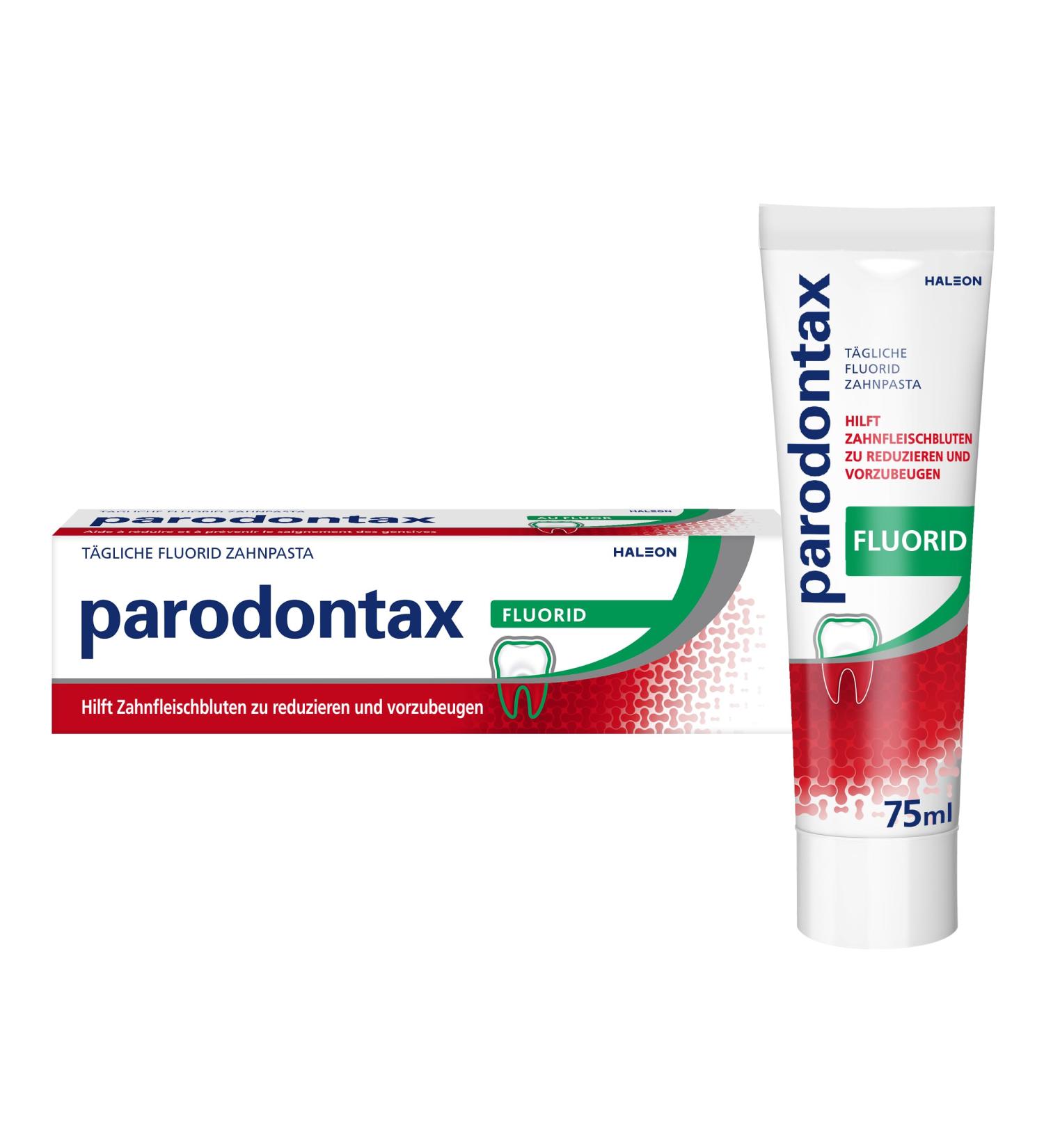 Parodontax Fluoride Toothpaste 75ml - Reduces Bleeding Gums International Shipping Available - Buy Online on GoSupps.com