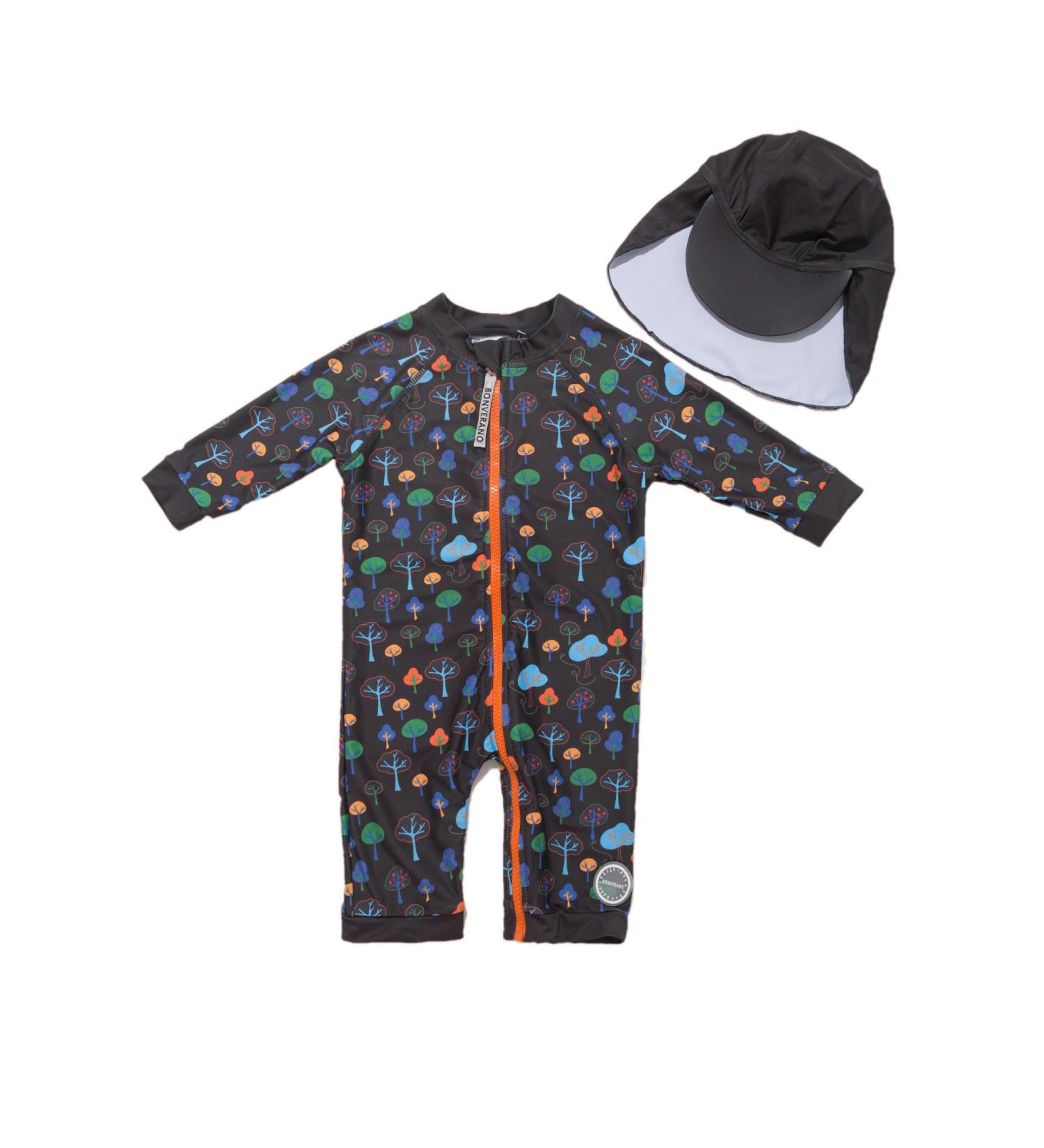 BONVERANO Baby Boys Swimsuit 18 Months Plant | UPF 50+ Sun Protection One Piece Swimwear - Buy Online on GoSupps.com