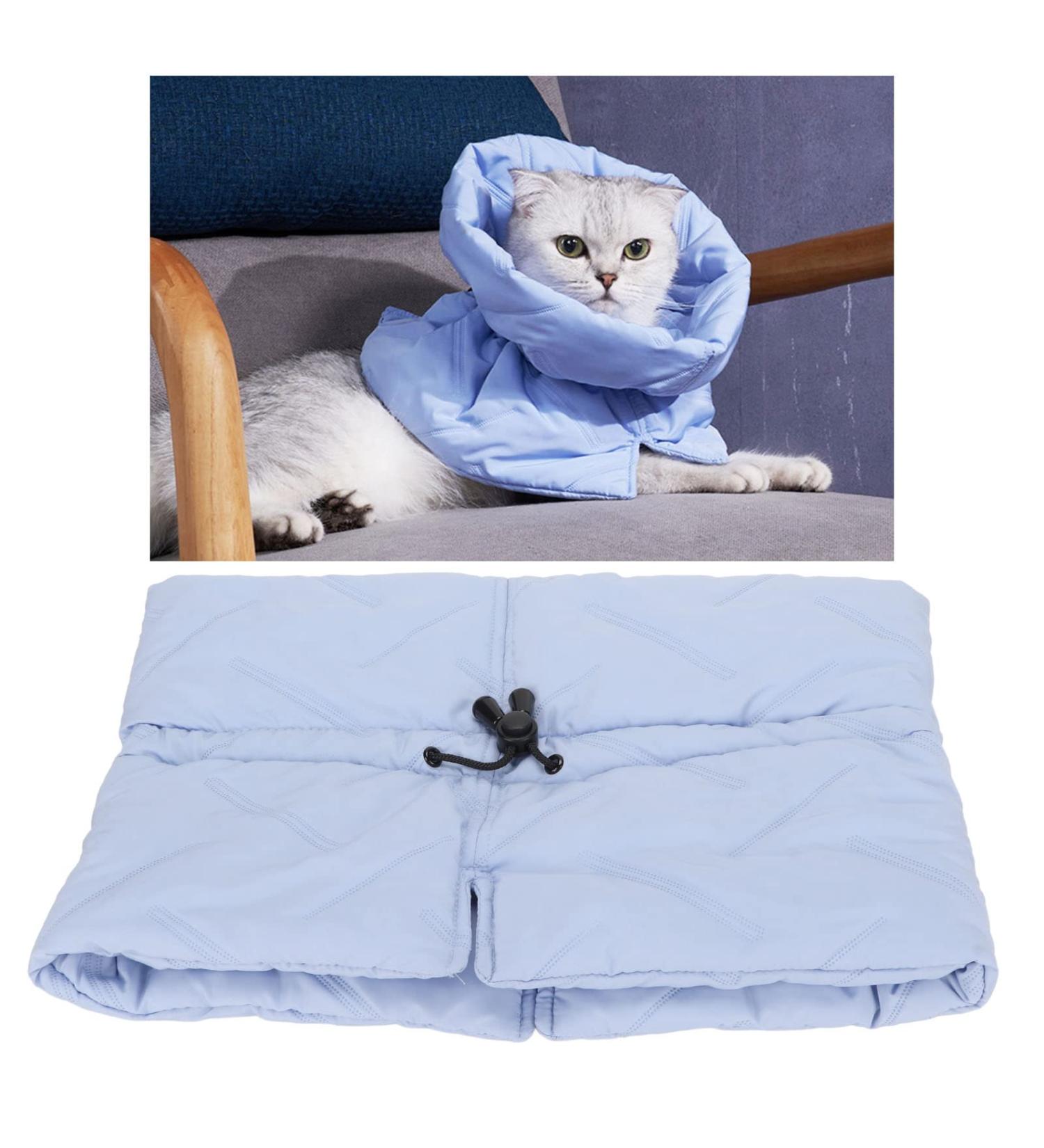 Adjustable Soft Polyester Elizabethan Cat Collar for Pets - S/M (M) - Buy Online on GoSupps.com