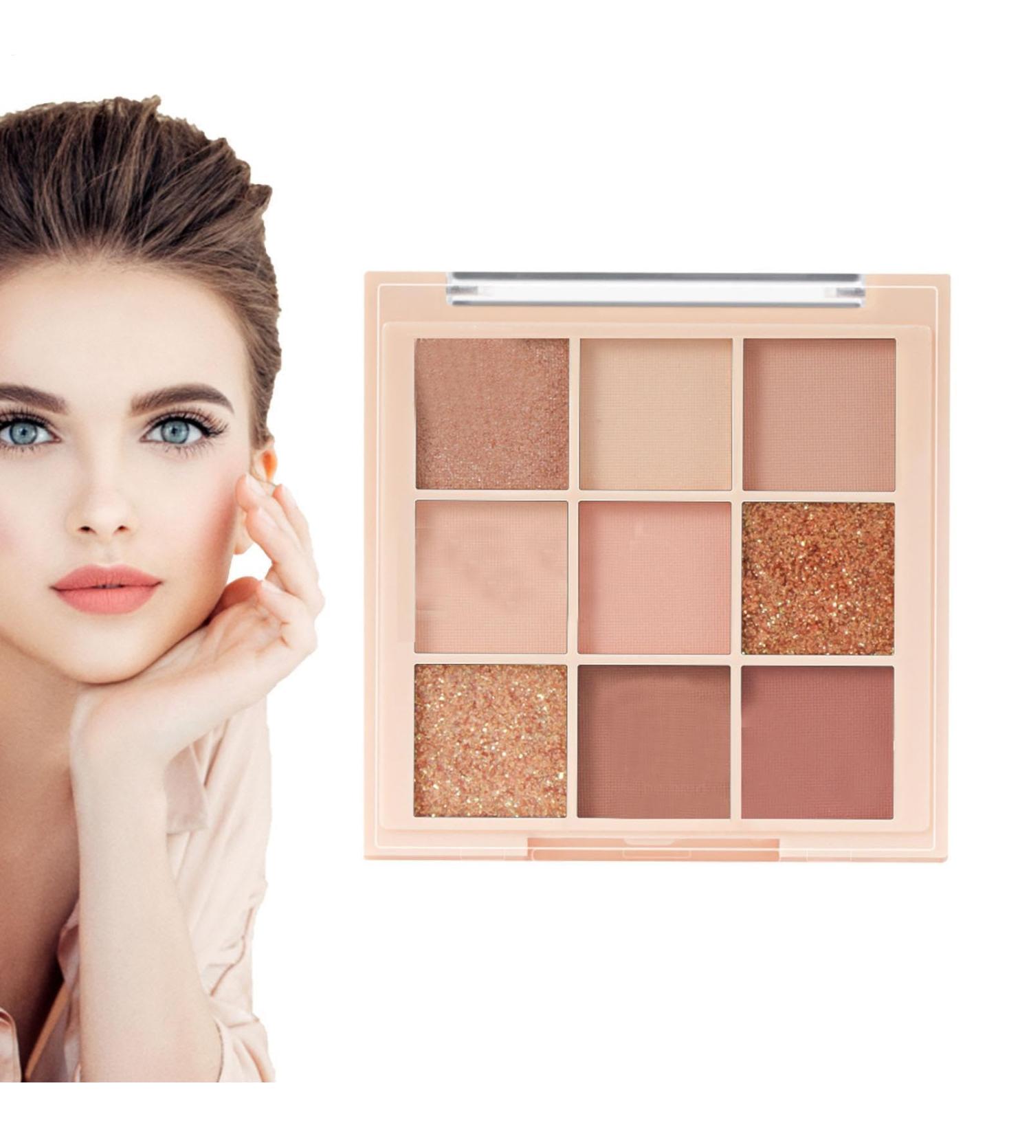 Eyeshadow Palette Professional 9 Colors Eyeshadow Makeup - Hard Contour Highlighter - Buy Online on GoSupps.com