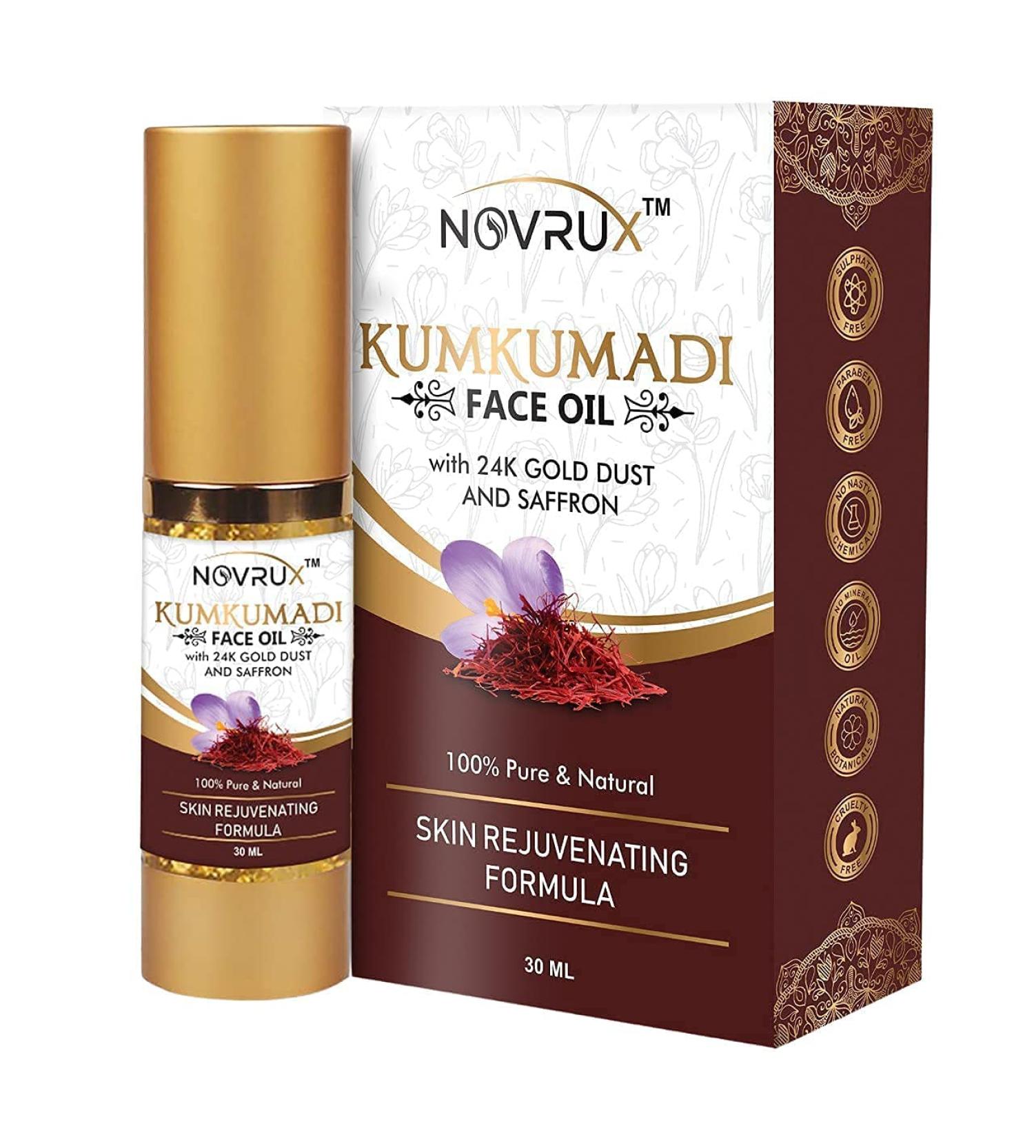 READ QURA Kumkumadi Tailam Ayurvedic Beauty Night Serum for the face pure facial oil Kumkumadi oil with pure saffron for radiant skin enriched with natural herbal extracts 30 ml - Buy Online on GoSupps.com