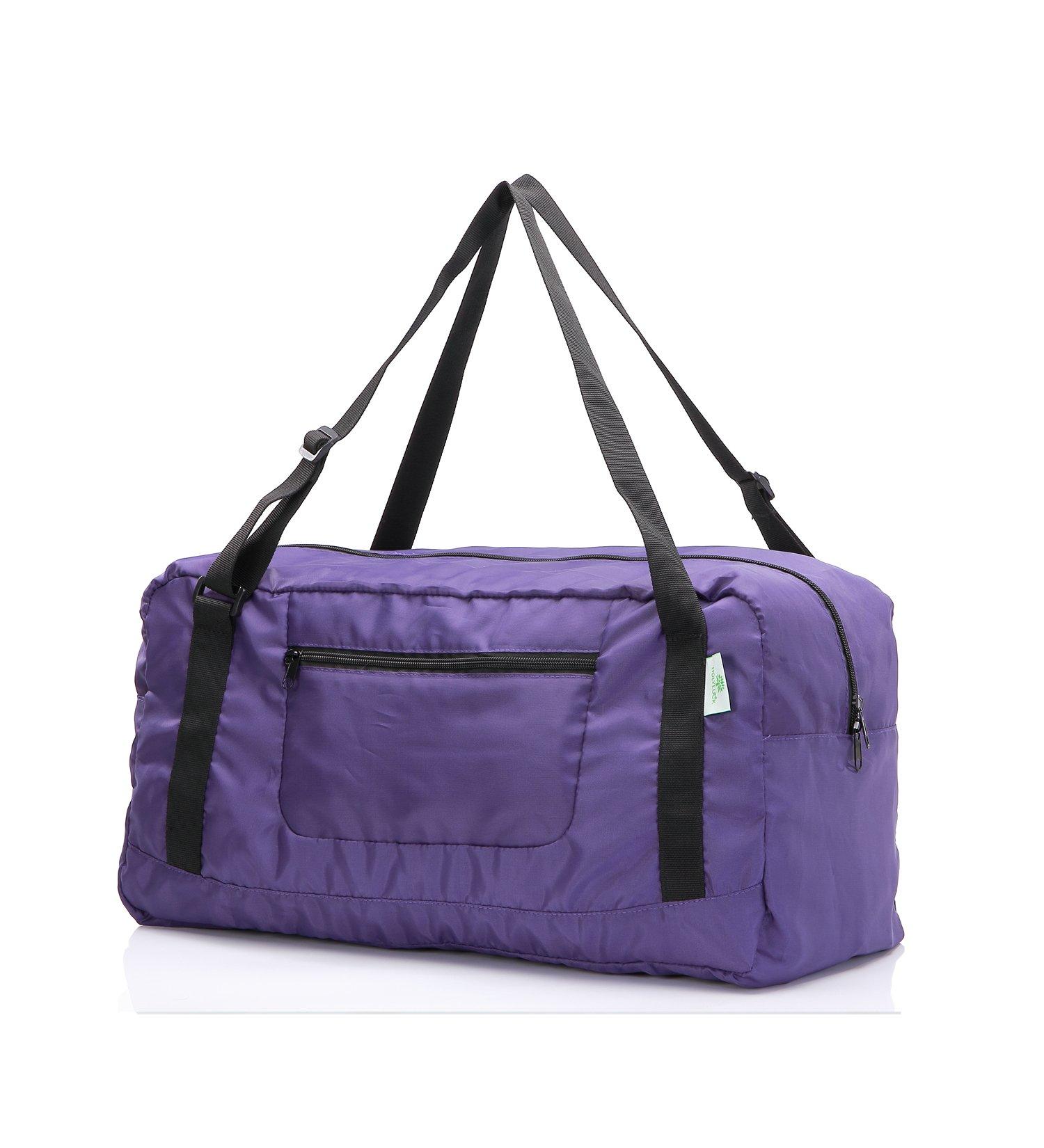 HOLYLUCK Foldable Travel Duffel Bag for Women & Men - Purple | Lightweight Gym & Luggage Essential - Buy Online on GoSupps.com