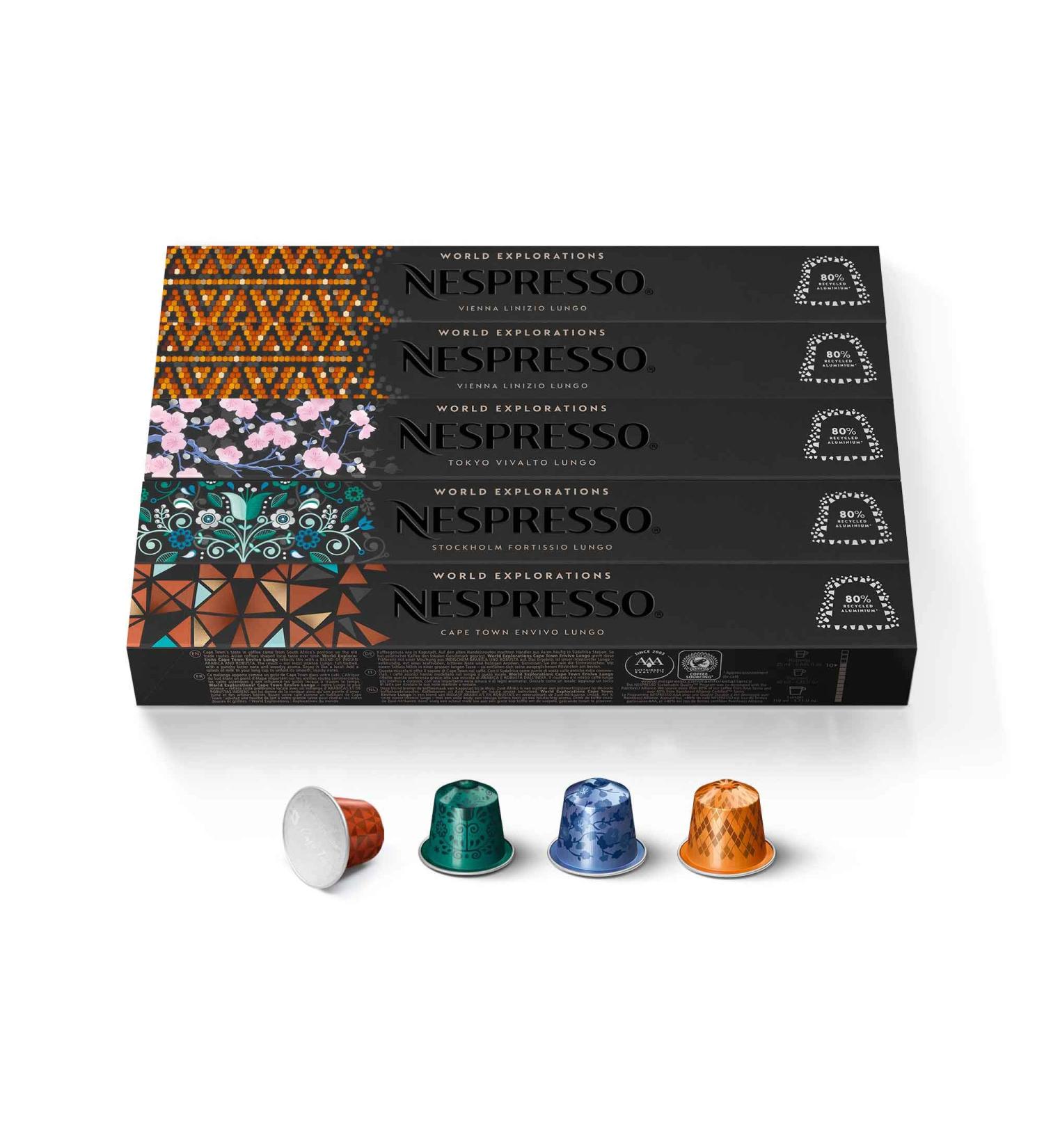 Nespresso OriginalLine Morning Lungo Variety Pack - 50 Count Espresso Pods - Mild, Medium & Dark Roast Coffee - Brews 3.7 oz (ORIGINALLINE ONLY) - Buy Online on GoSupps.com