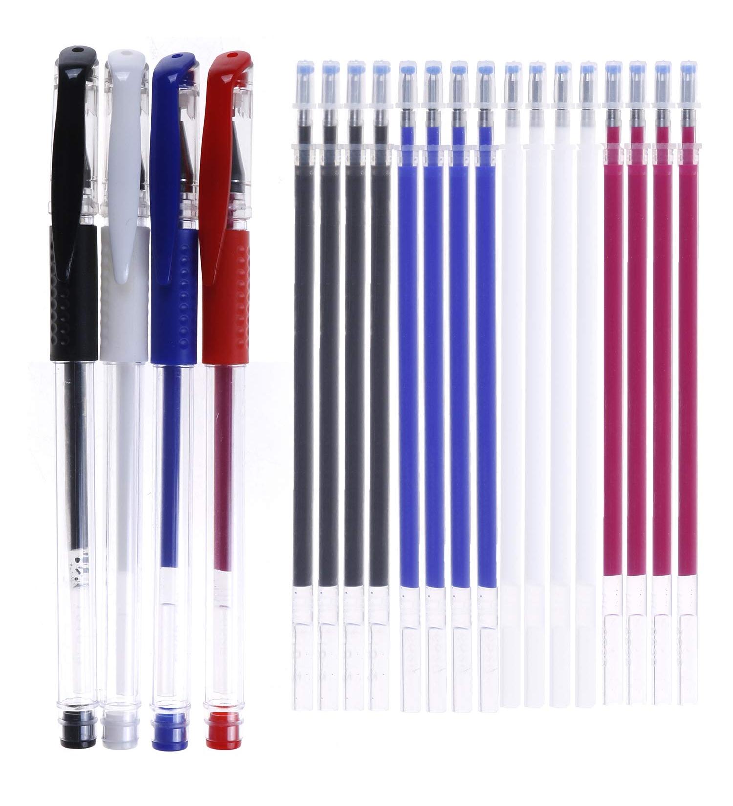 4 Colors Heat Erase Pens with 20 Free Refills for Sewing, Quilting, and Dressmaking - Buy Online on GoSupps.com