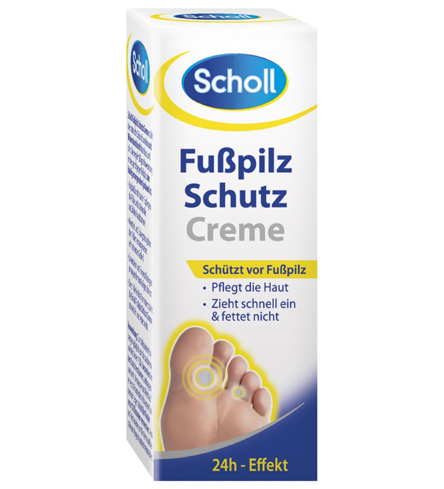 Scholl foot fungus protection cream - protective and preventive against athleteean of foot - with jojoba oil and vitamin E - cares quickly absorb quickly do not grease - 24 hours effect - 30 ml 30 ml (1 Pack)