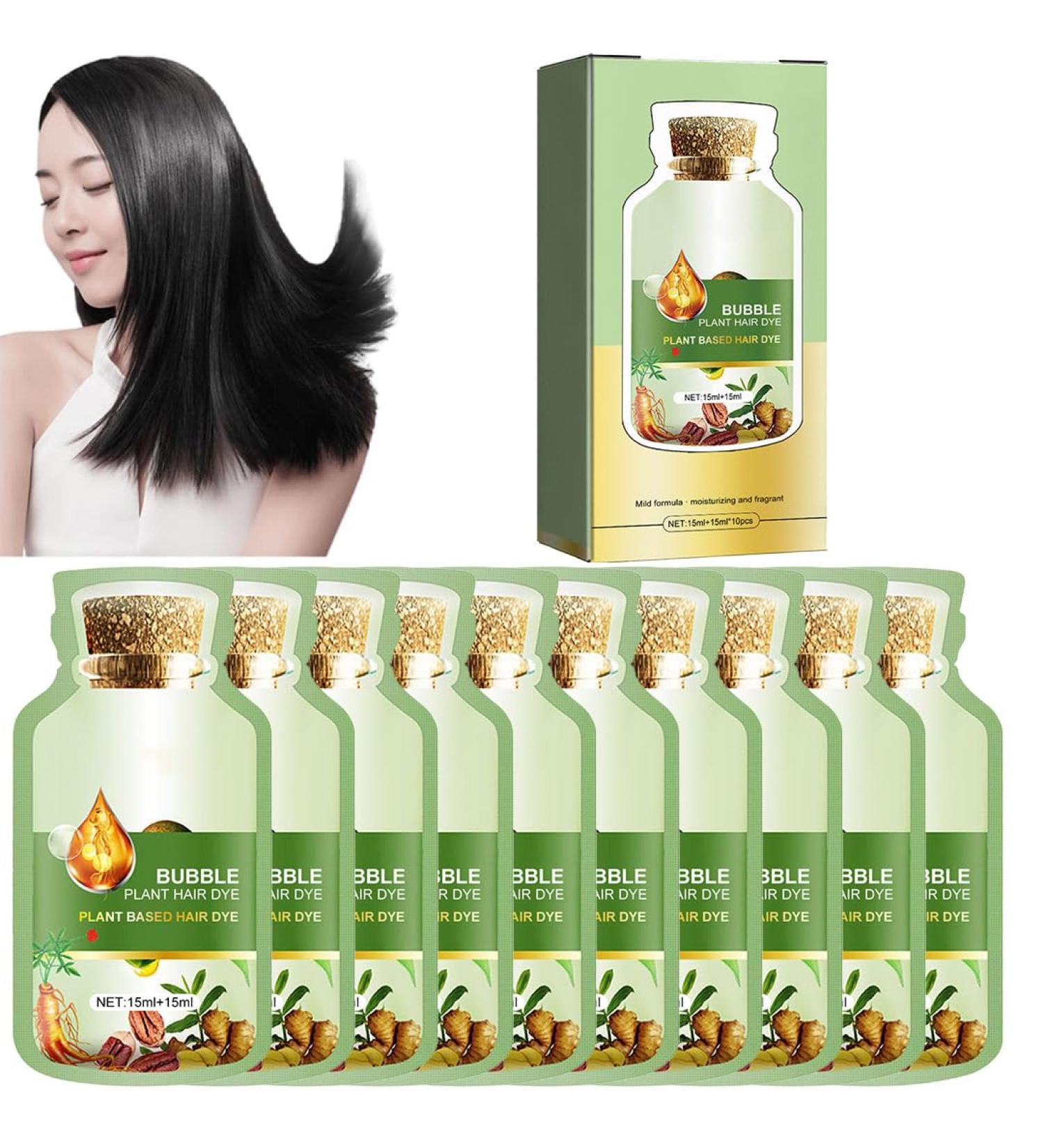 Natural Botanical Hair Dye New Botanical Bubble Hair Dye 30ml 10 packs/box 2024 Natural Botanical Hair Dye Botanical Bubble Hair Dye (Chestnut Brown 1 box) Chestnut Brown 3 ml (Pack of 10) - Buy Online on GoSupps.com