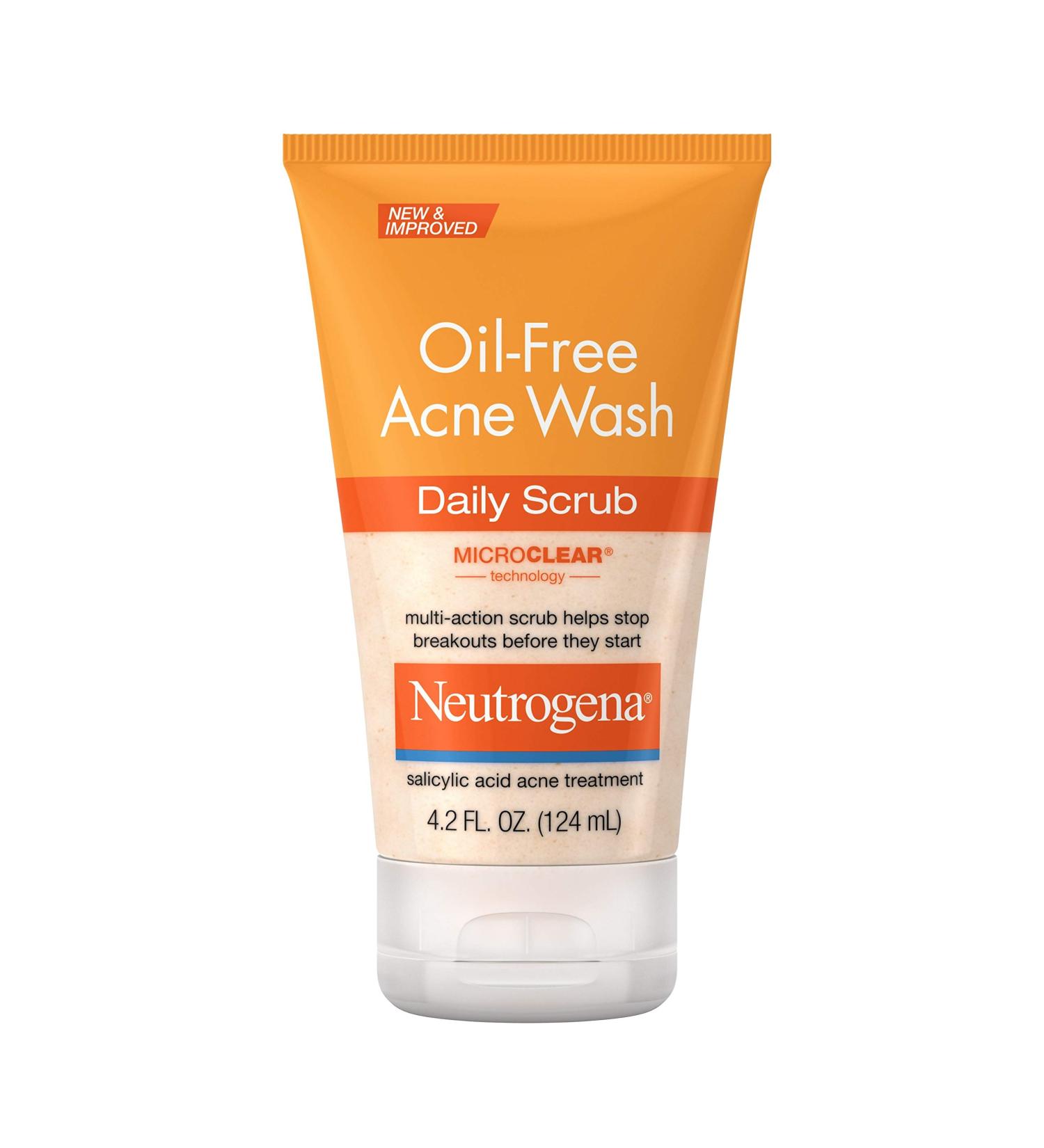 Neutrogena Oil-Free Acne Face Scrub with 2% Salicylic Acid - Prevent Breakouts and Exfoliate with Daily Acne Treatment Wash - 4.2 fl. oz - Buy Online on GoSupps.com