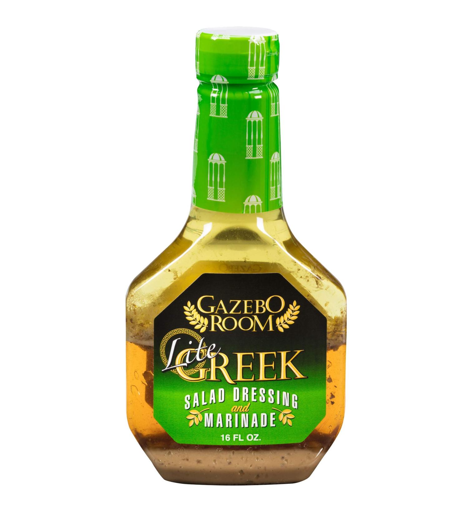 Gazebo Room Lite Greek Salad Dressing 16 Oz (6 Pack) - Healthy & Delicious Marinade - Buy Online on GoSupps.com